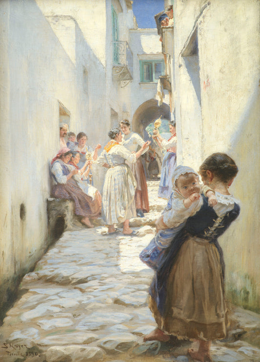 Street in Italy Rice Paper, 29.21 x 40.64 cm - for Decoupage Print Crafts