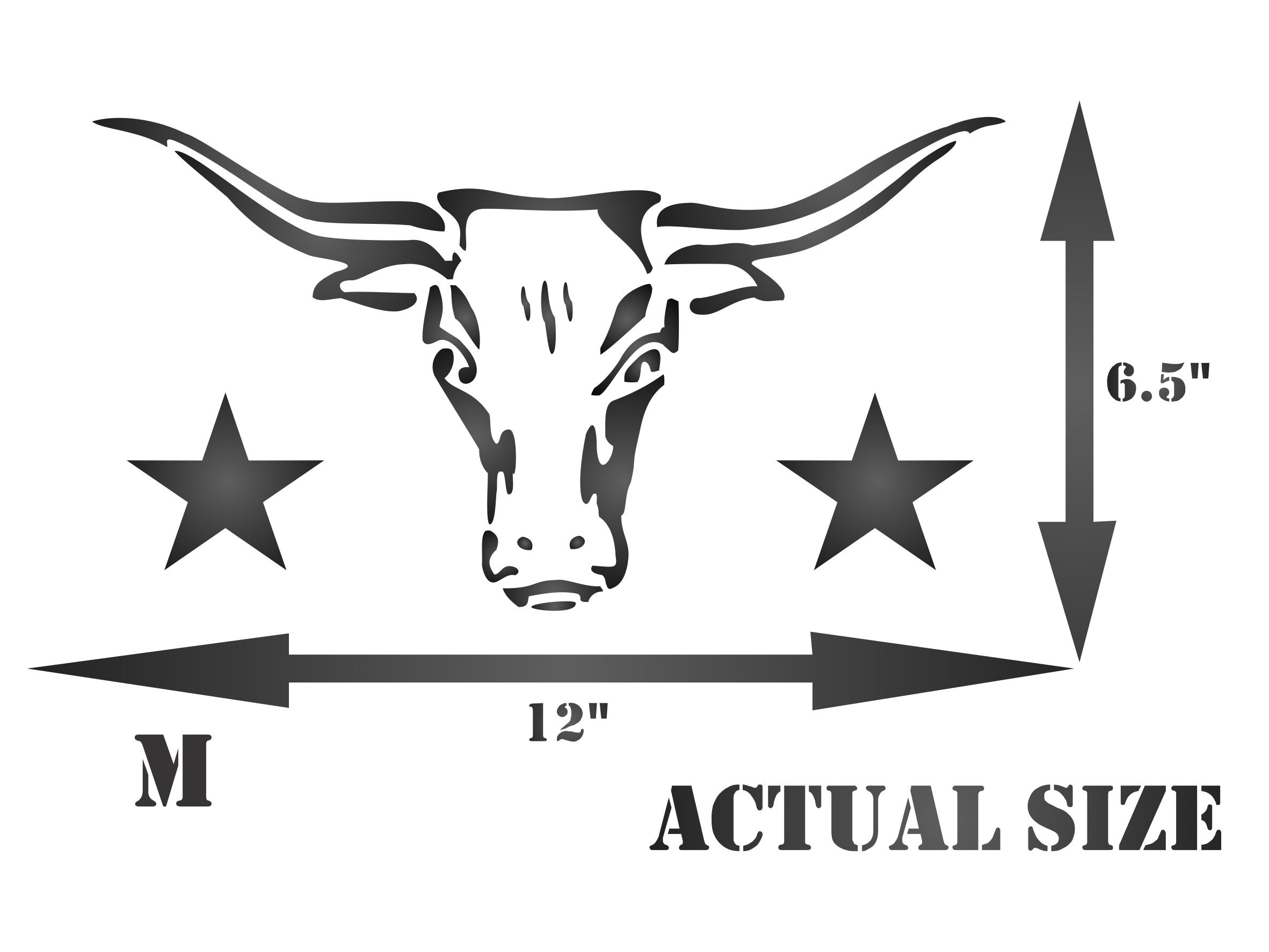 Longhorn Stencil - Cow Bull Skull Texas Decorative Farm Animal