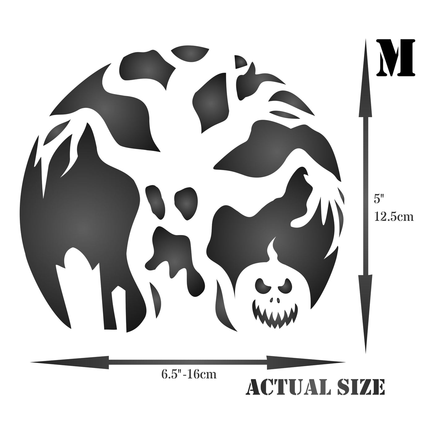 Halloween Scary Tree Stencil - Scary Halloween Tree Decorative