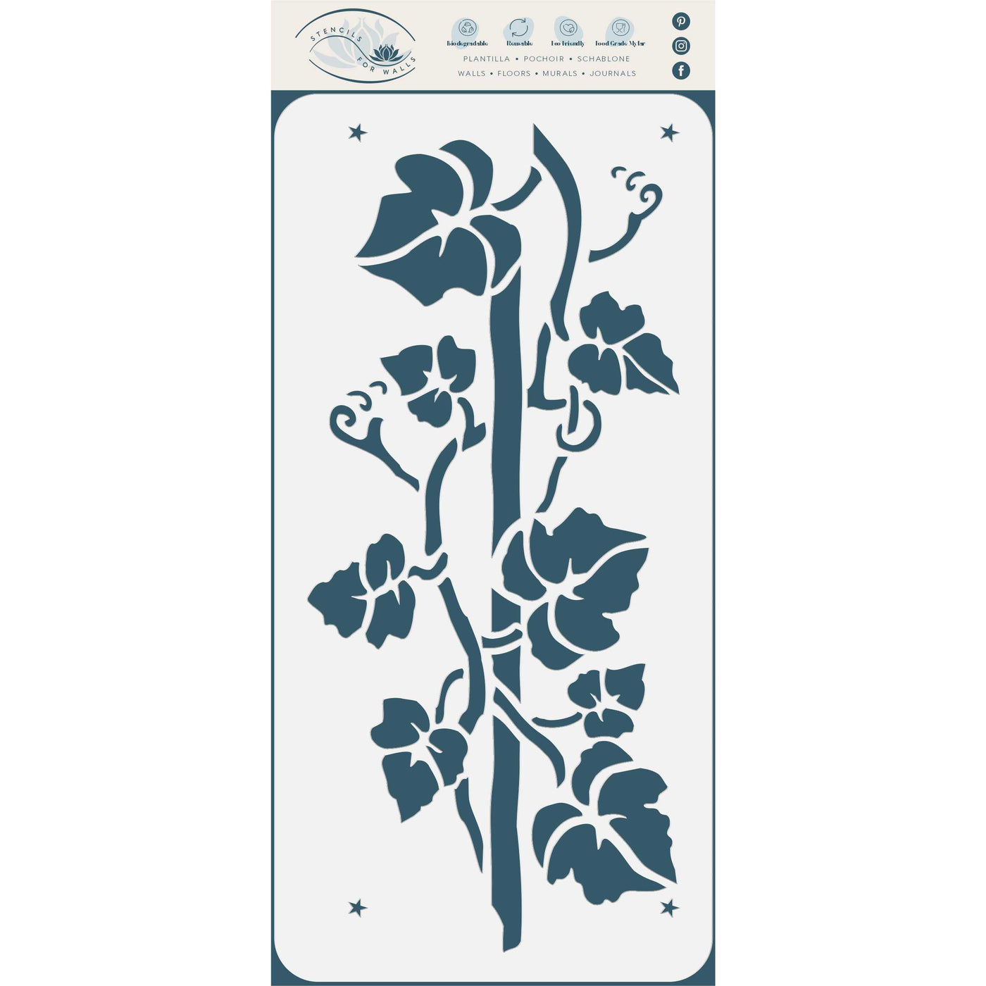 Vine Stencil - Classic Leaf Border