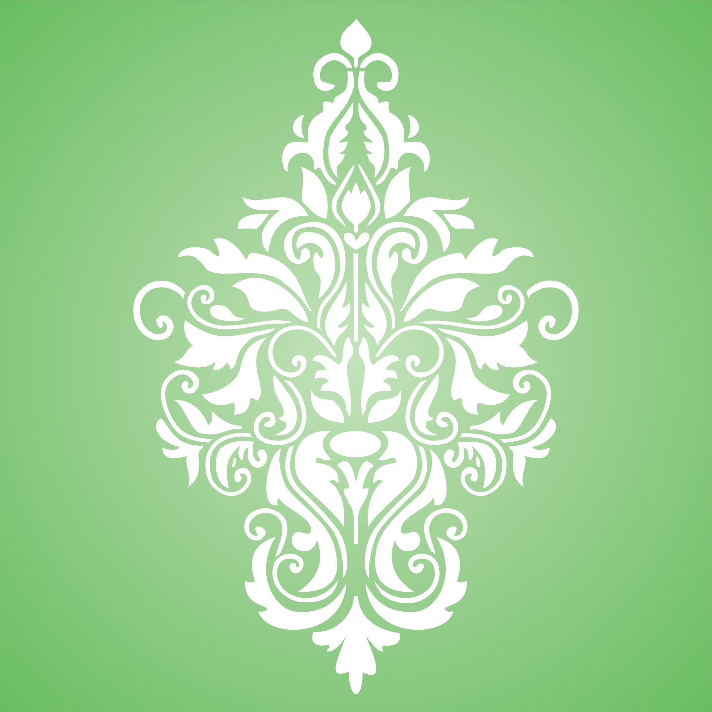 Damask Stencil - Large Floral Allover Pattern