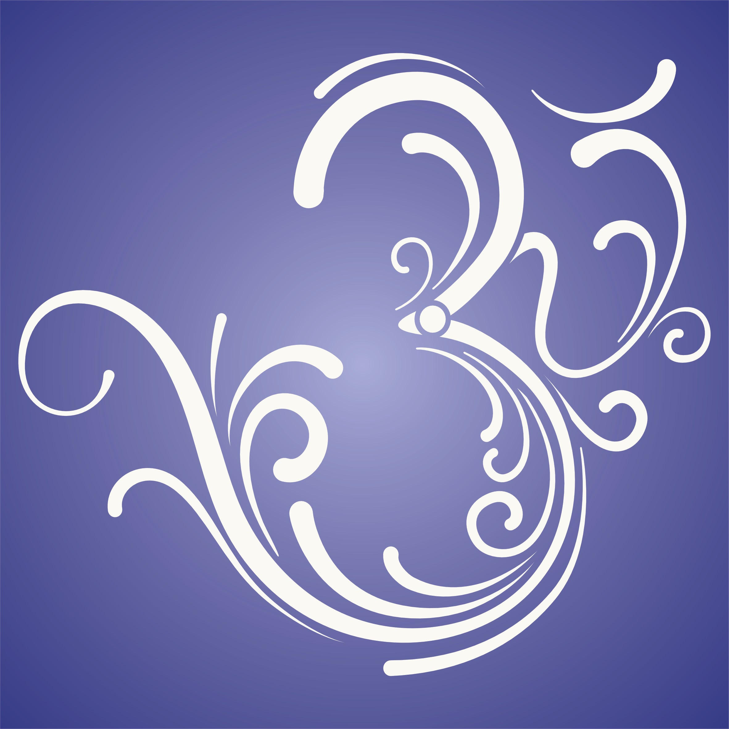 Fancy OM Stencil - AUM Indian Mantra Sanskrit Hindu Spiritual