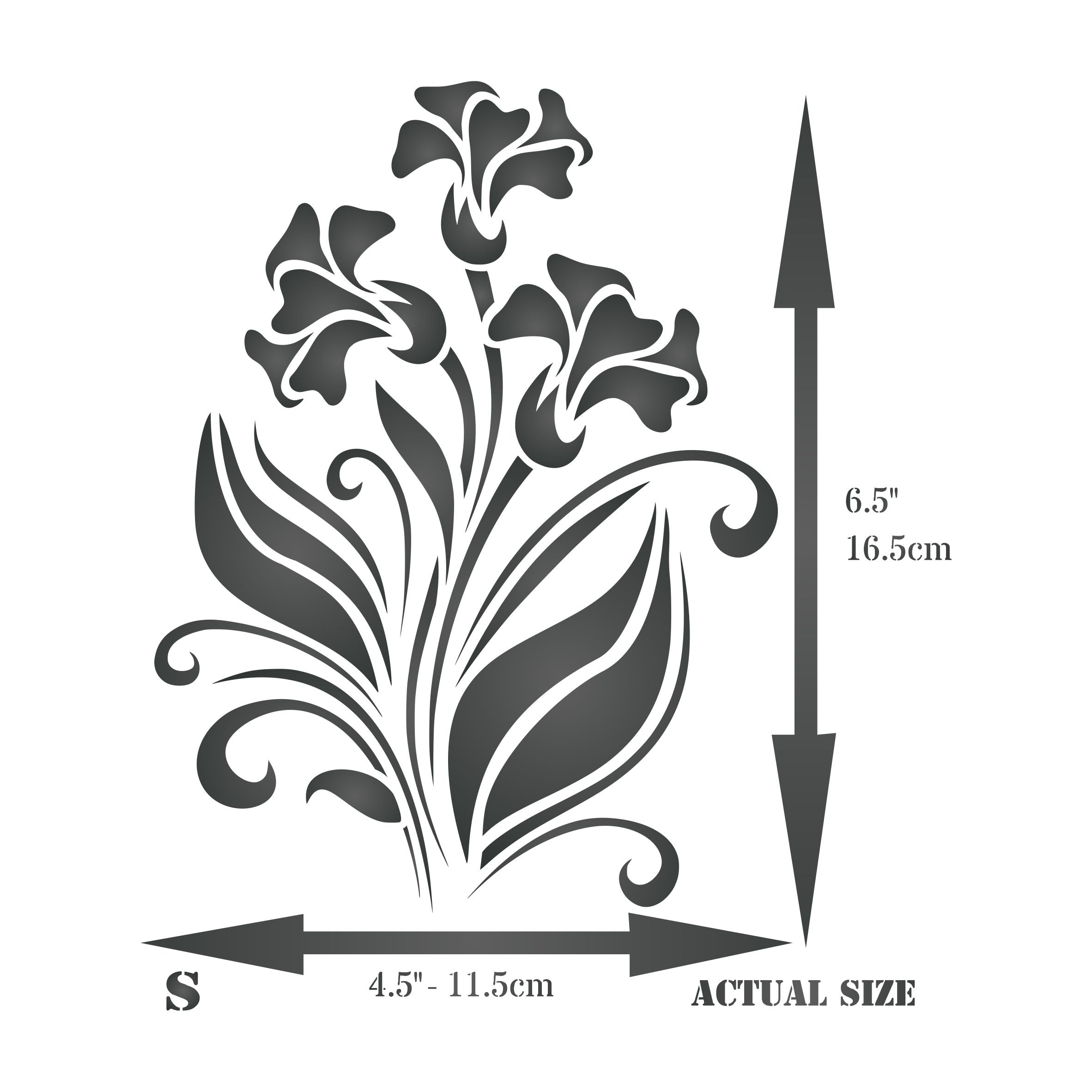 Petunia Stencil - Spring Flower Floral Perennial