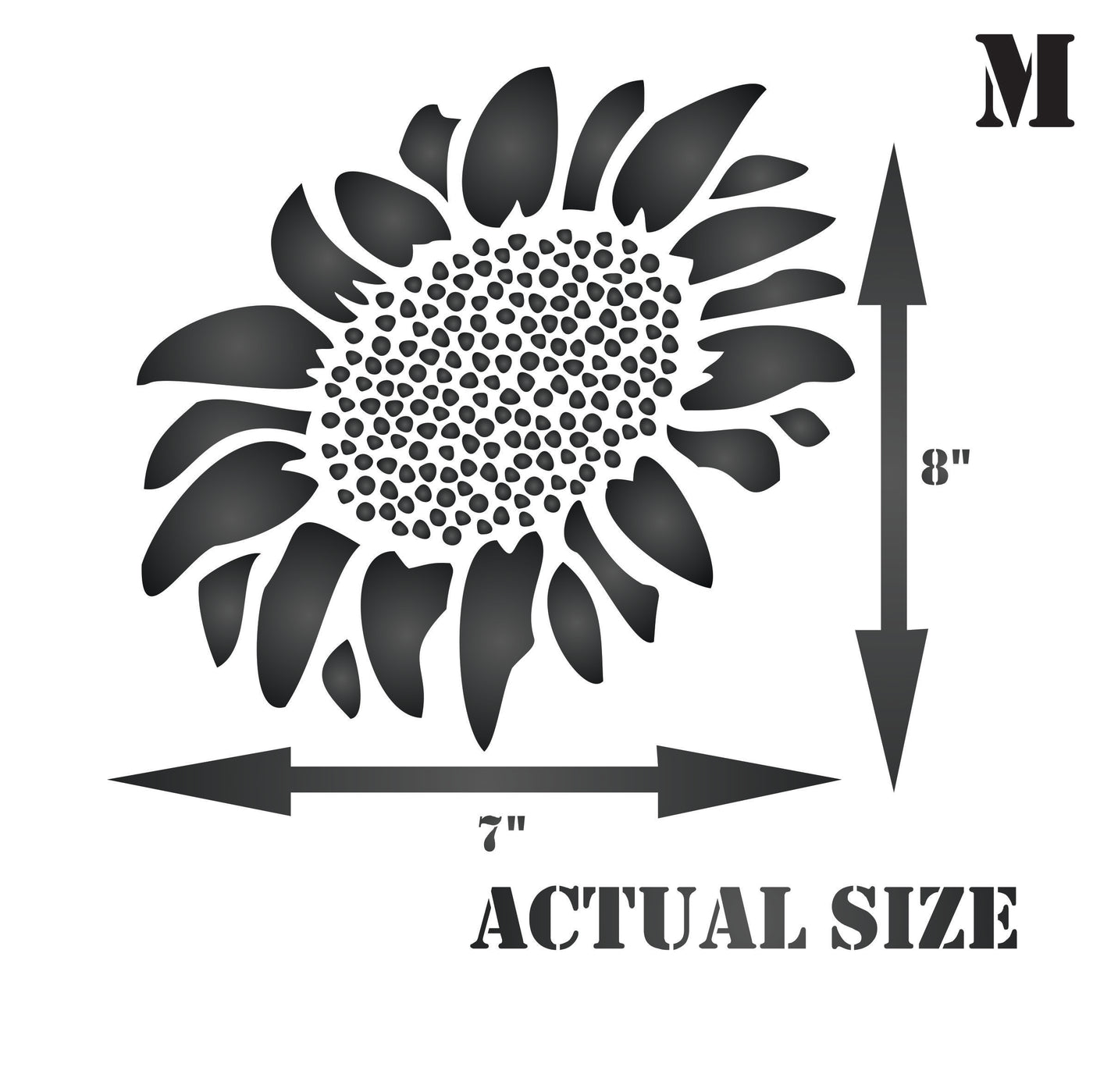 Sunflower Stencil - Flower Floral Art