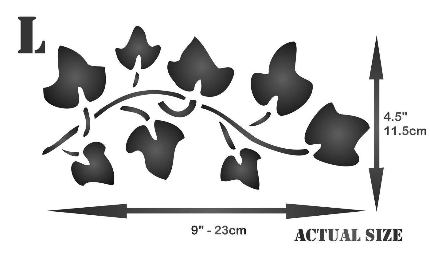 Ivy Stencil - Classic Border Leaf Leaves Plant Garden