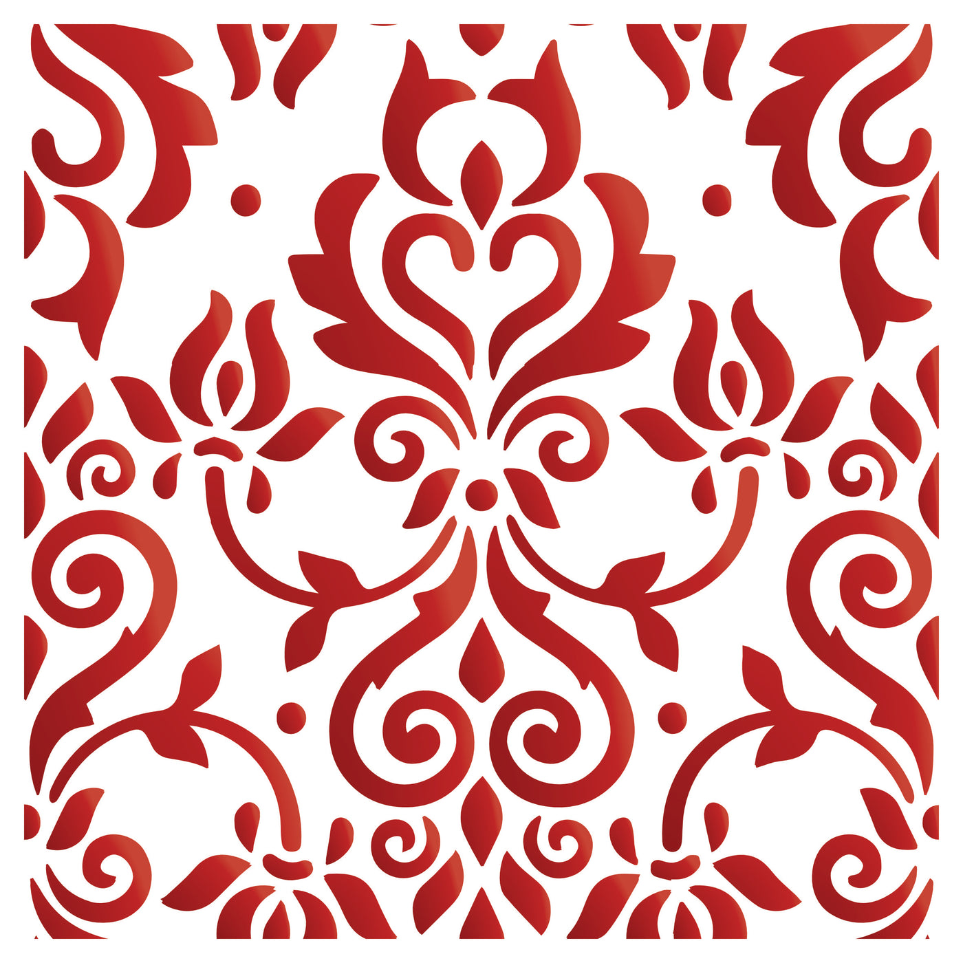 Damask Tile Stencil - Reusable Victorian Floor Furniture