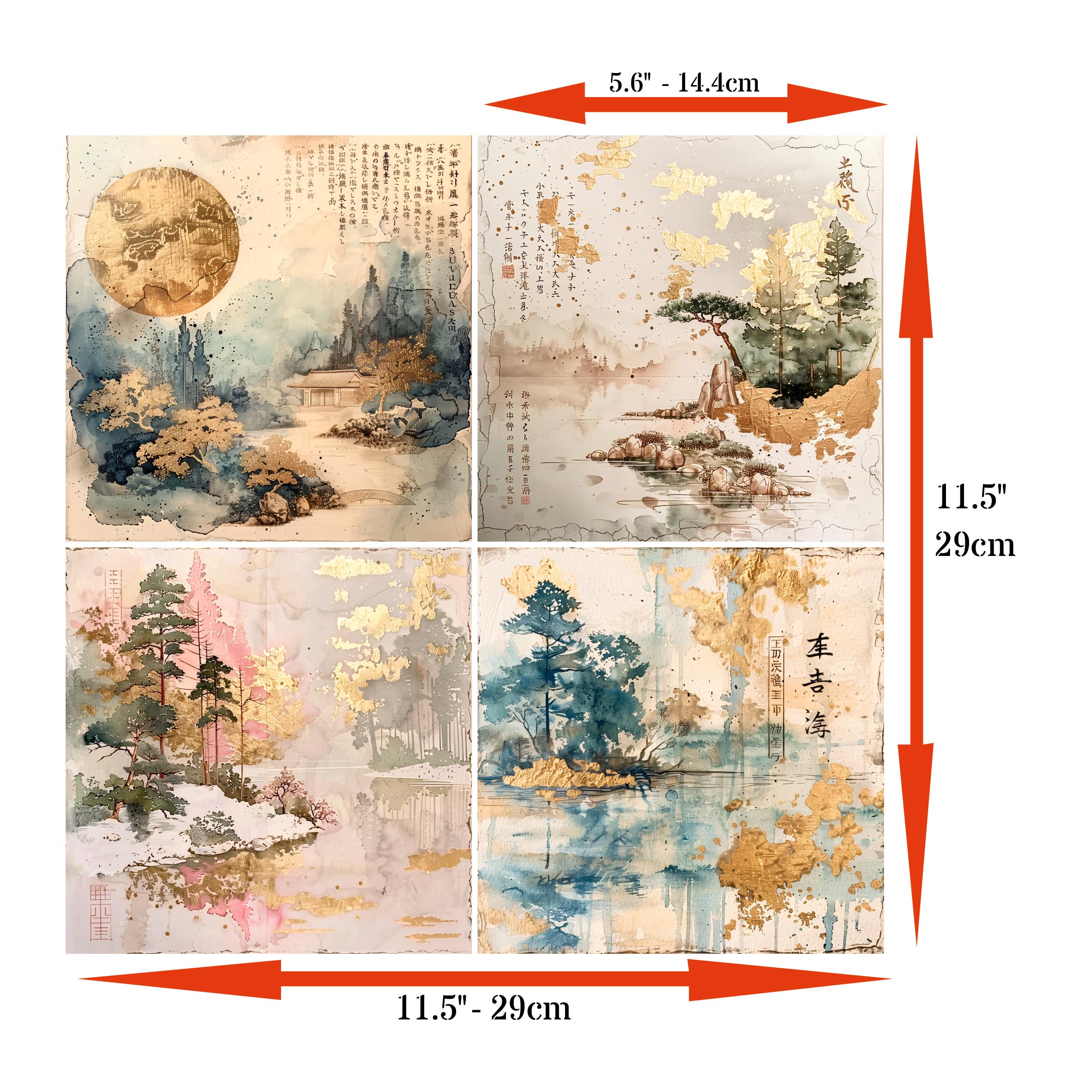 Decoupage Rice Paper (2 pc) - 8x Decoupage Watercolour Designs for Collage, Card Making & Crafts, Decoupage by CRAFT KREATIVELY