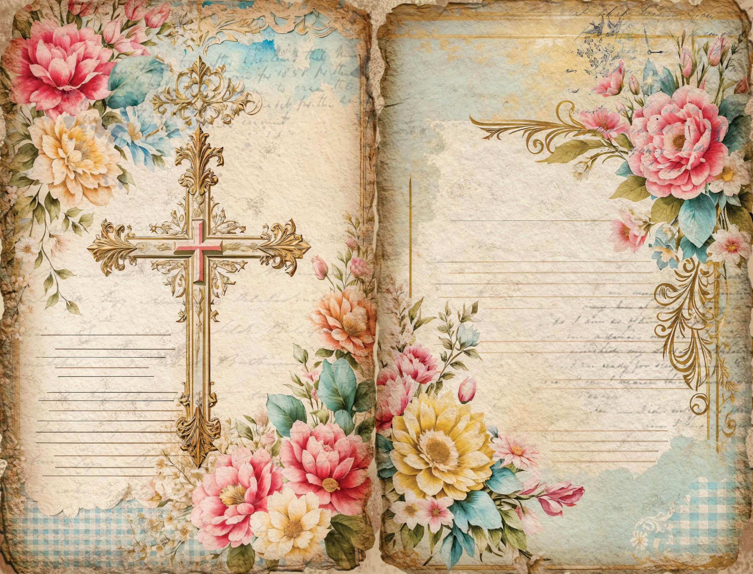 Decoupage Rice Papers - 6 Pieces | 12 Unique Designs | Versatile Decoupage Designs for Art Projects & Crafting by CRAFT KREATIVELY