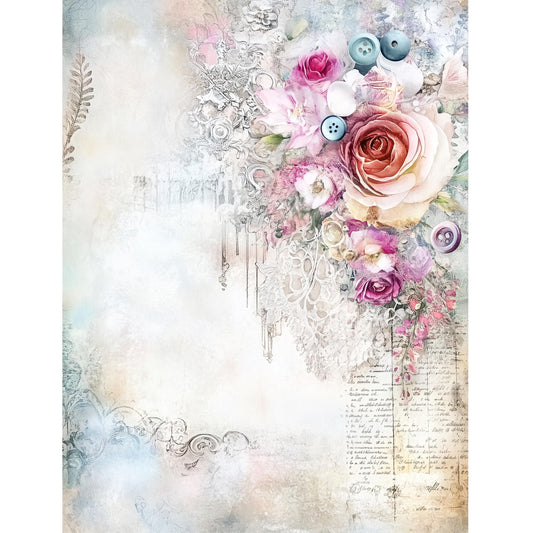 Sewing Rice Papers – Decoupage Paper Design for Furniture, Mixed Media, Cards & Crafts, Decoupage by CRAFT KREATIVELY