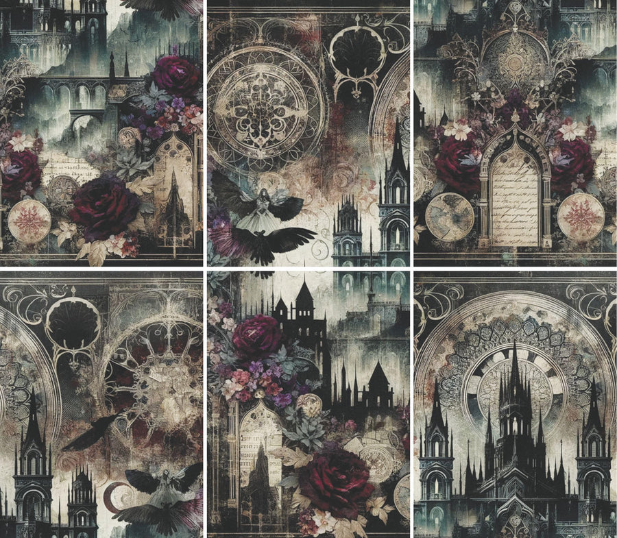 Gothic Christianity Rice Paper, 8 x 10.5 inch - for Decoupage Scrapbooking Cards Crafts