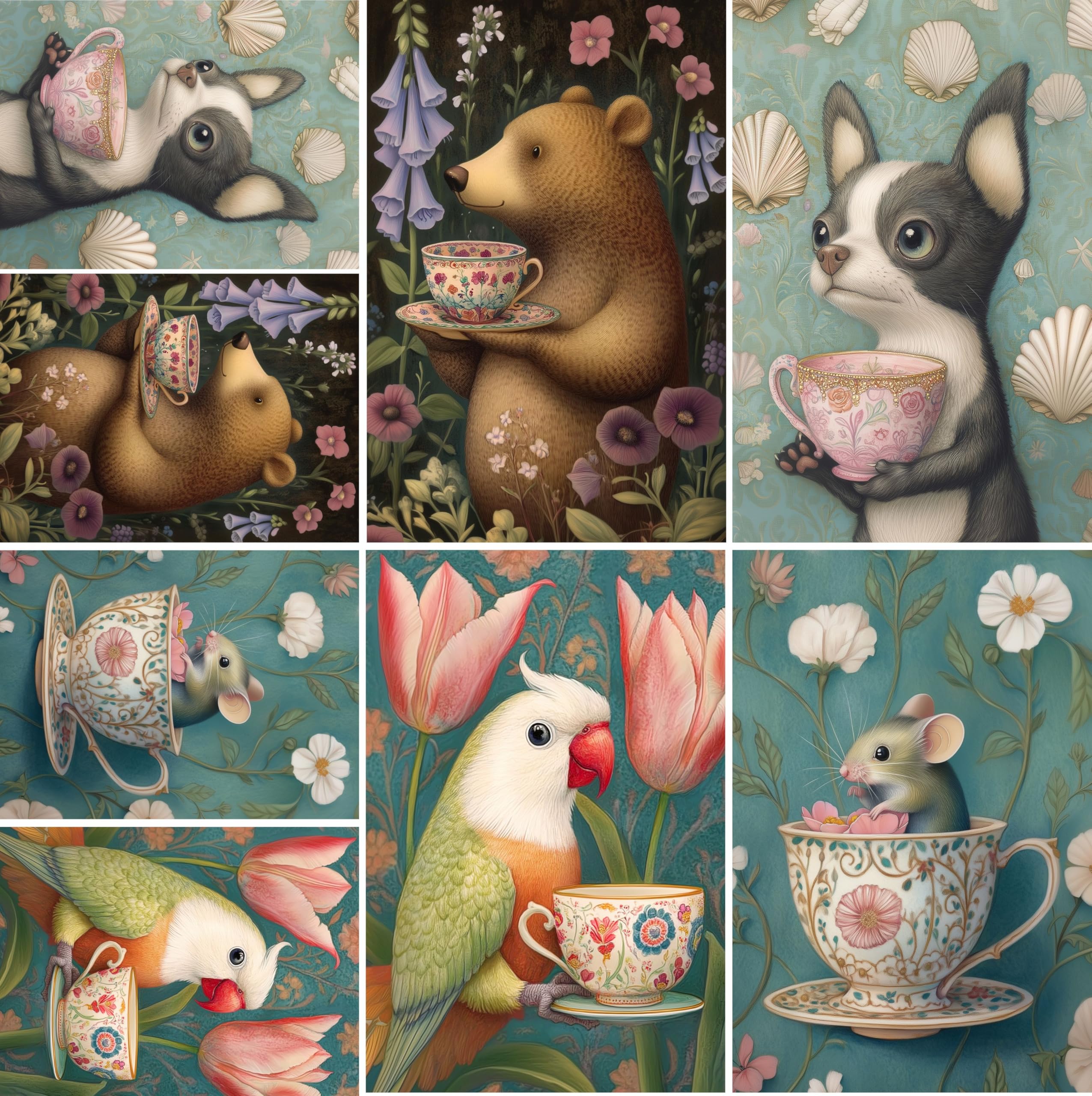 Animal Smalls Rice Papers – Decoupage Paper 16x Designs for Collage, Mixed Media, Card Making & Crafts, Decoupage by CRAFT KREATIVELY