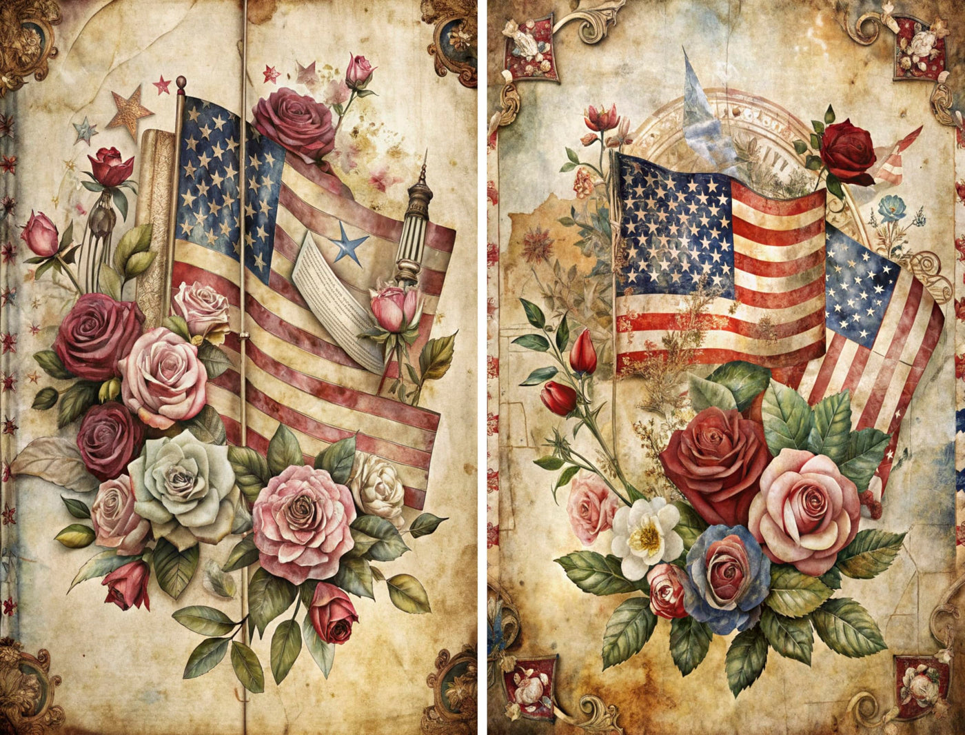 Decoupage Rice Papers - 6 Pieces | 6 Unique Designs | Versatile Decoupage Designs for Art Projects & Crafting by CRAFT KREATIVELY