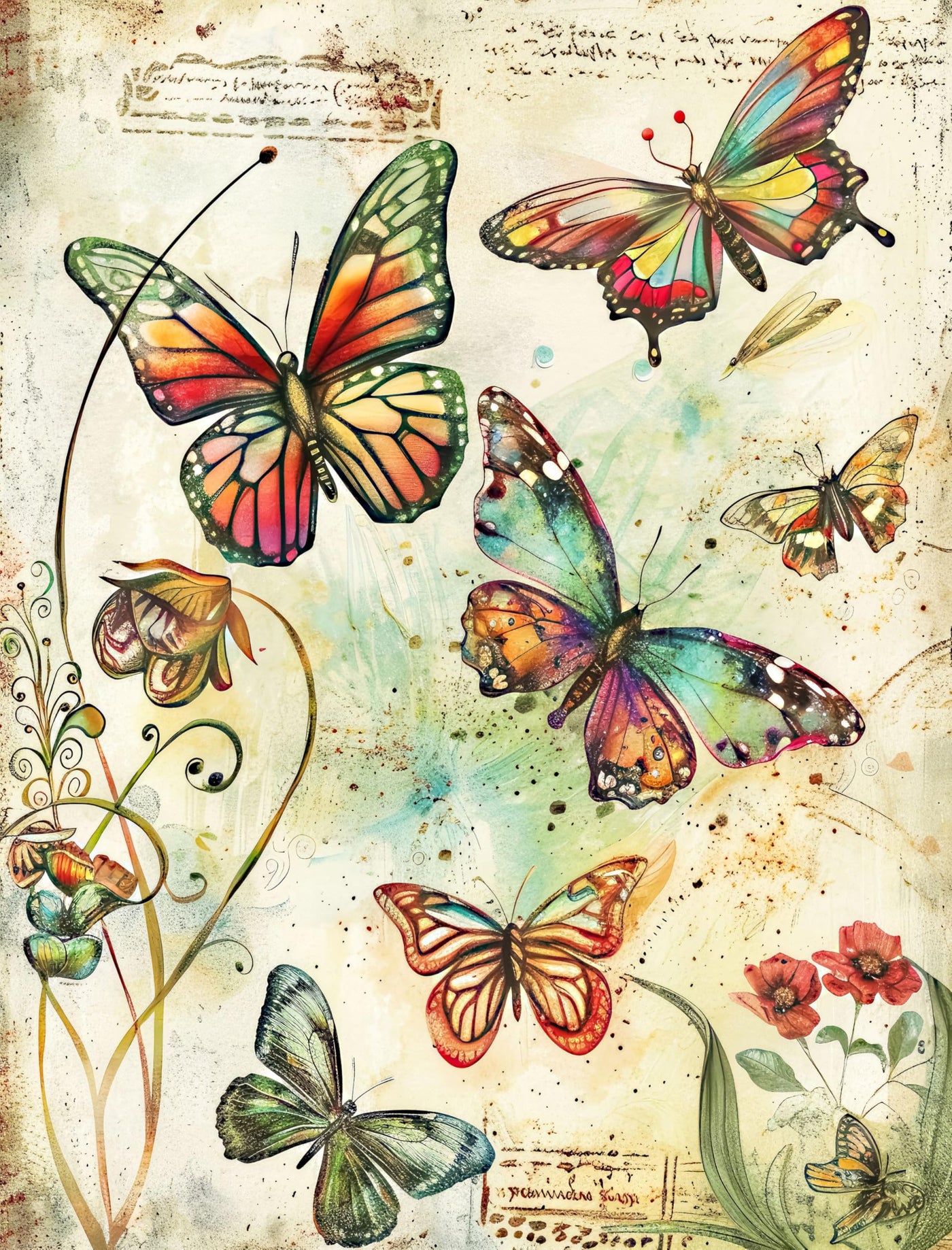 Animal Rice Papers – Decoupage Paper 6x Designs for Collage, Mixed Media, Card Making & Crafts, Decoupage by CRAFT KREATIVELY