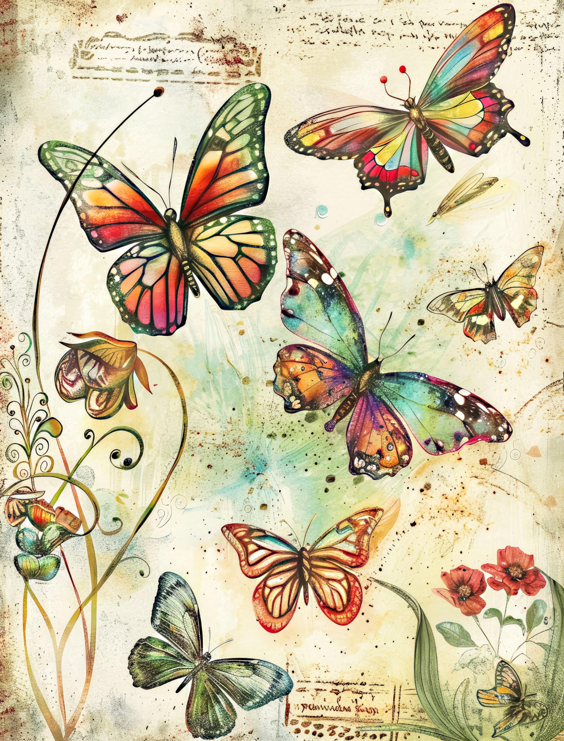 Animal Rice Papers – Decoupage Paper 6x Designs for Collage, Mixed Media, Card Making & Crafts, Decoupage by CRAFT KREATIVELY
