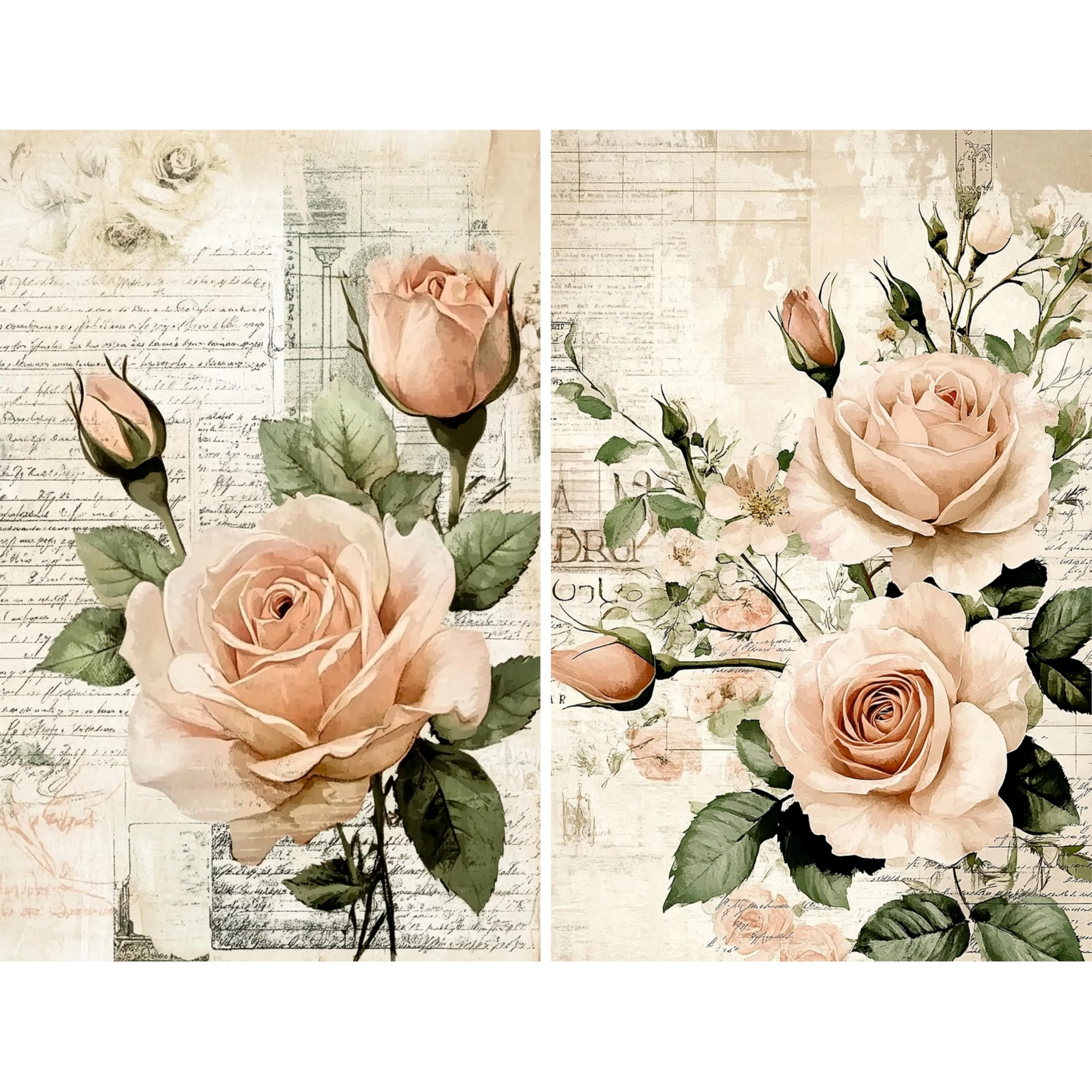 Decoupage Rice Paper, 20 x 26.5cm (6 Sheets) – 6x Decoupage Papers for Collage, Mixed Media, Card Making & Crafts, Decoupage by CRAFT KREATIVELY