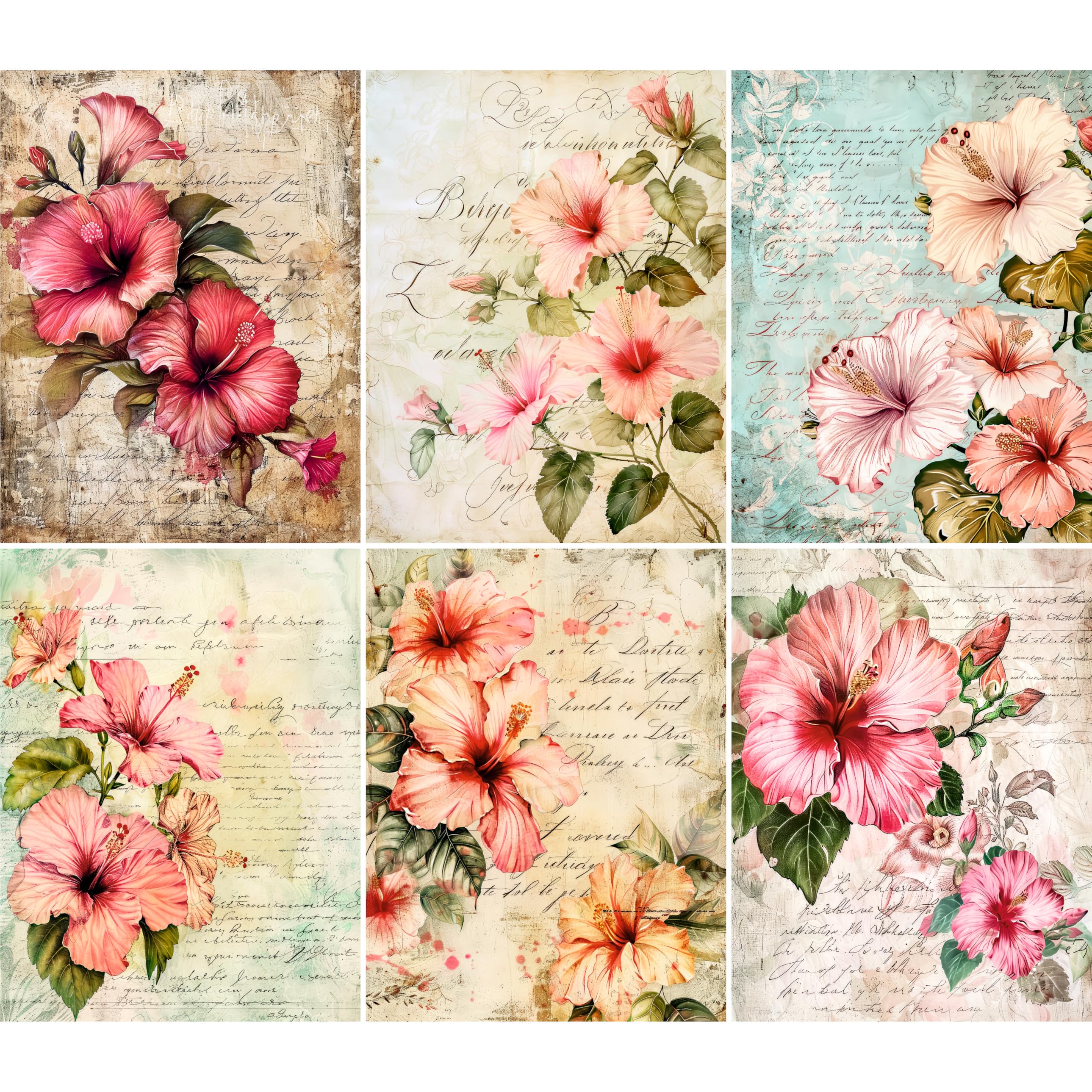 Decoupage Rice Papers - 6 Pieces | 6 Unique Designs | Versatile Decoupage Designs for Art Projects & Crafting by CRAFT KREATIVELY