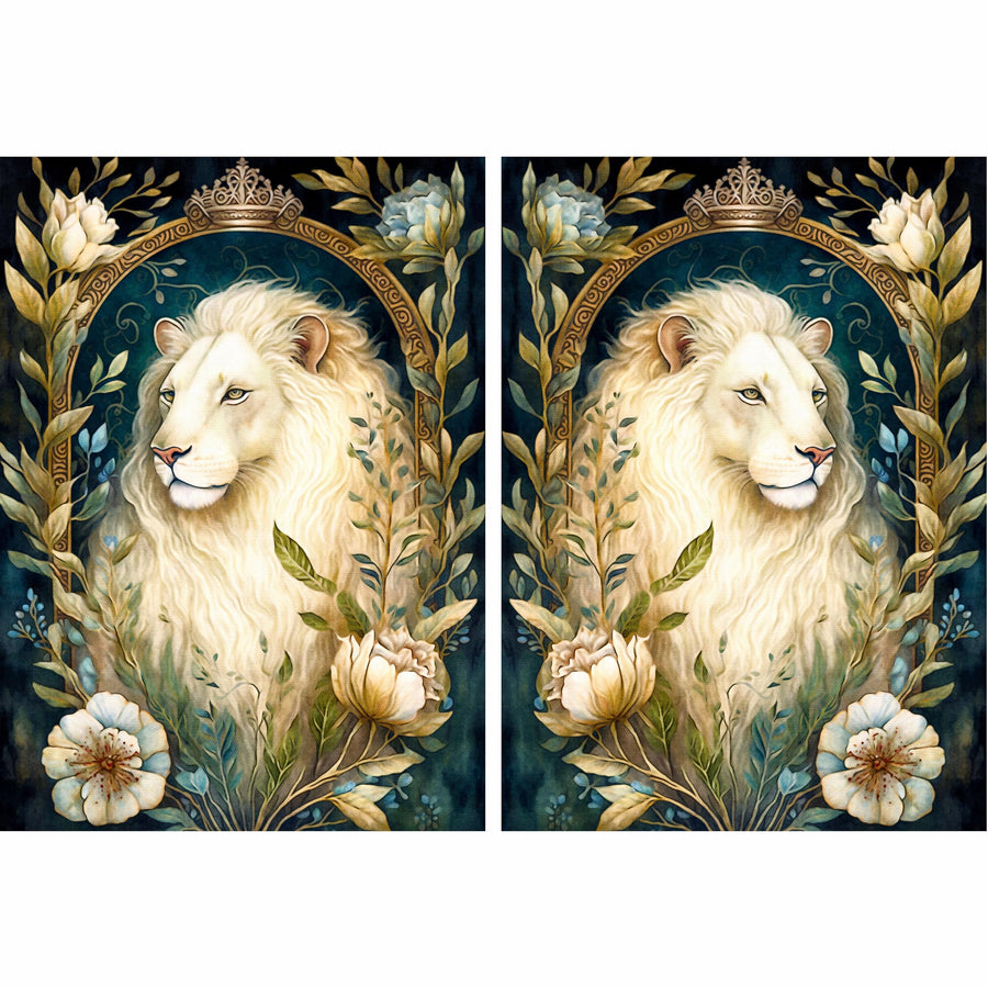Decoupage Rice Paper (2 pc) - Pairs for Decoupage, Posters, Furniture, and Craft Projects by CRAFT KREATIVELY