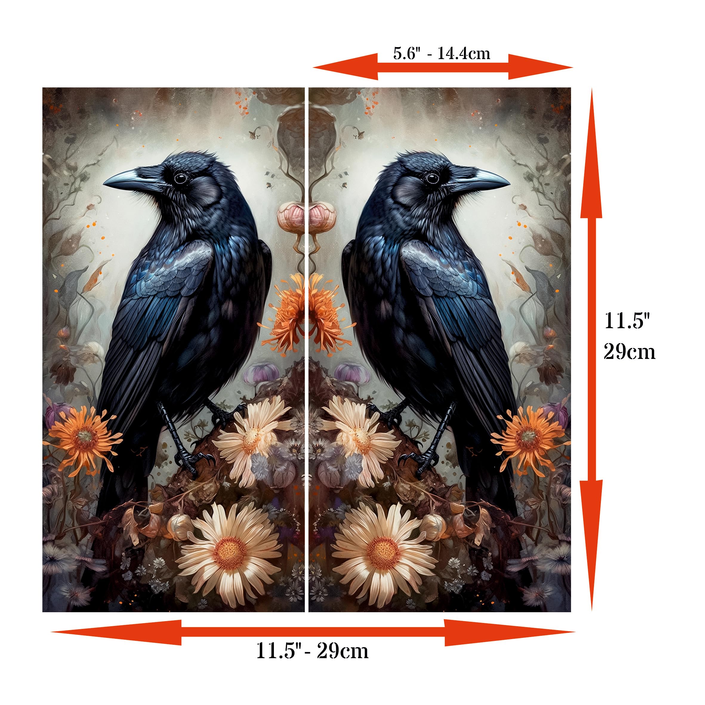 Decoupage Rice Paper, 29 x 29cm (2 sheets) - 3x images for Furniture Poster Craft Decoupage by CRAFT KREATIVELY