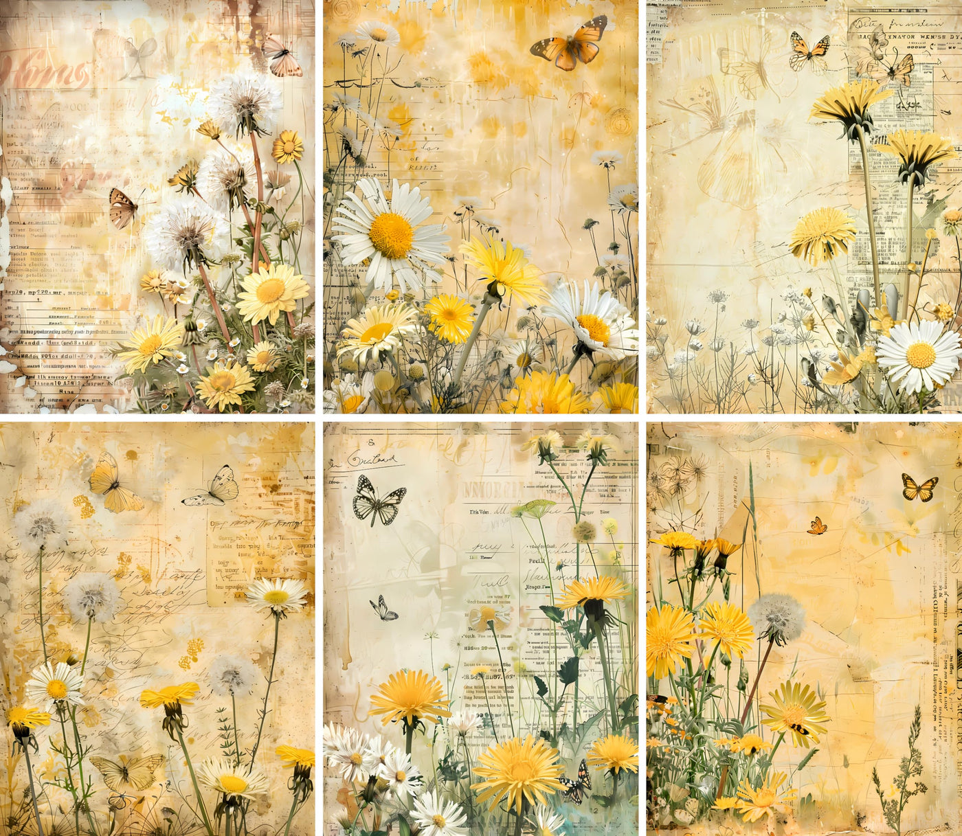 Decoupage Rice Paper, 20 x 26.5cm(6 Sheets) – 6x Decoupage Papers for Collage, Mixed Media, Card Making & Crafts, Decoupage by CRAFT KREATIVELY
