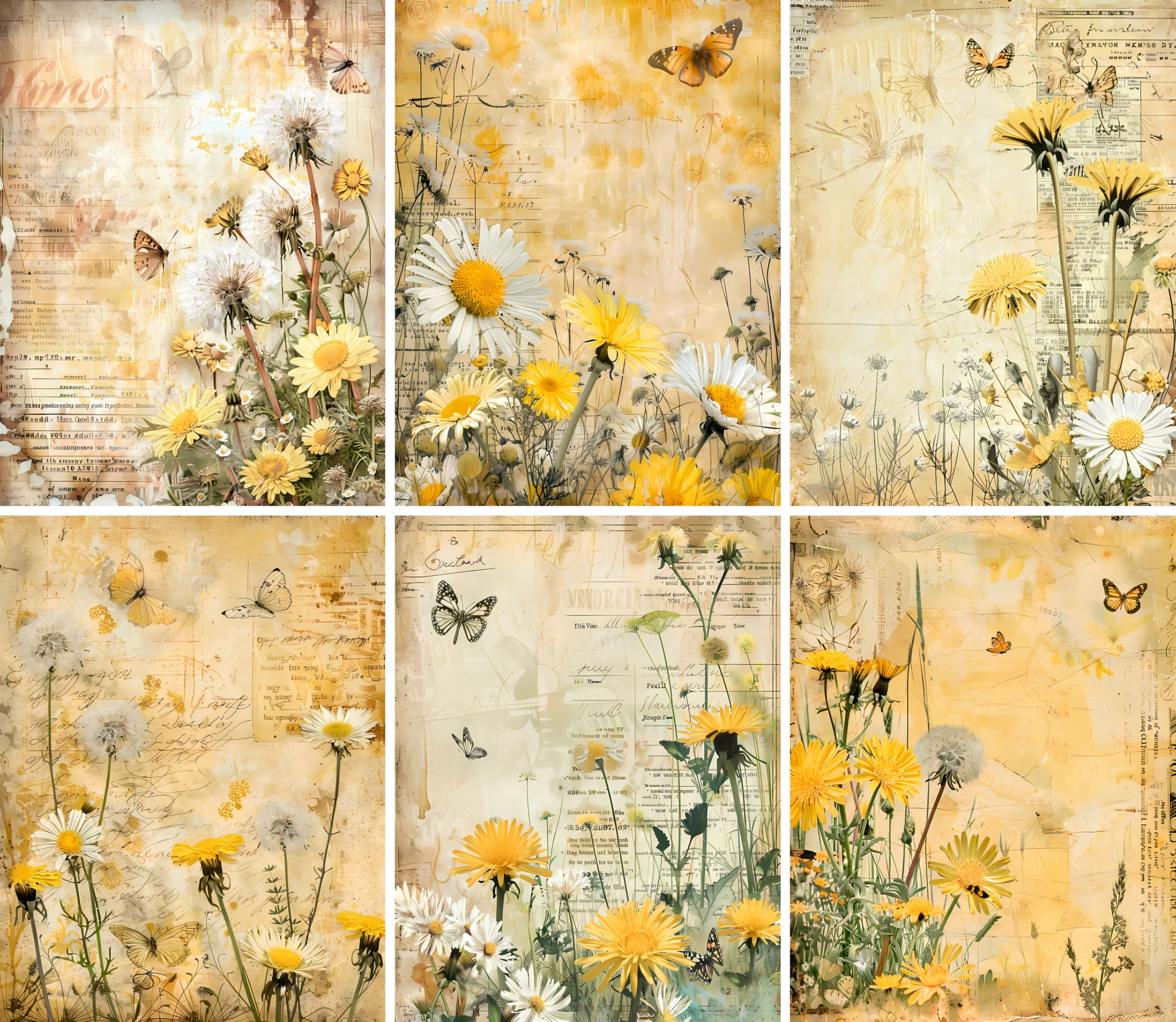 Decoupage Rice Paper, 20 x 26.5cm(6 Sheets) – 6x Decoupage Papers for Collage, Mixed Media, Card Making & Crafts, Decoupage by CRAFT KREATIVELY