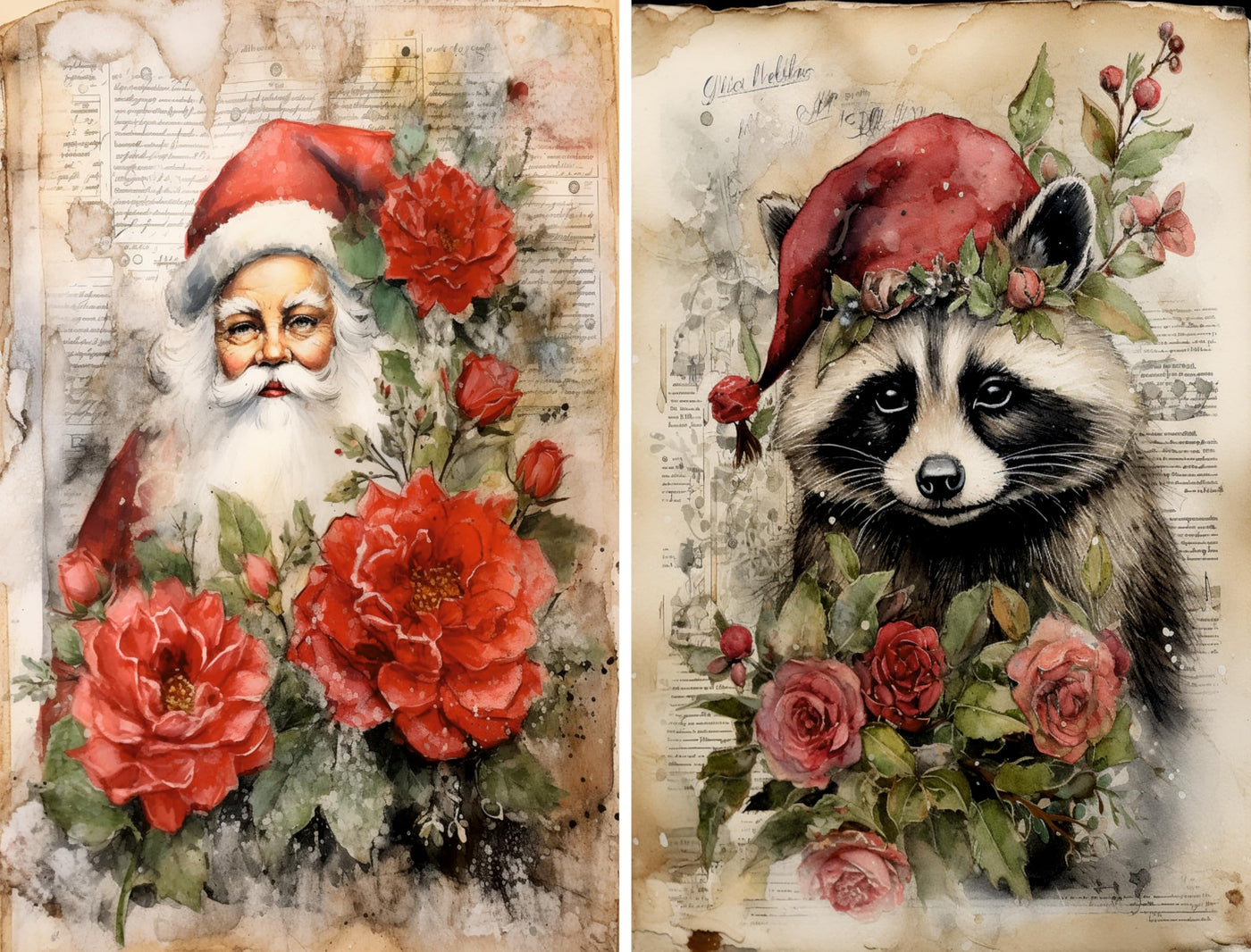 Decoupage Rice Papers - 6 Sheets | 6 Unique Designs | Versatile Christmas Designs for Art Projects & Crafting by CRAFT KREATIVELY