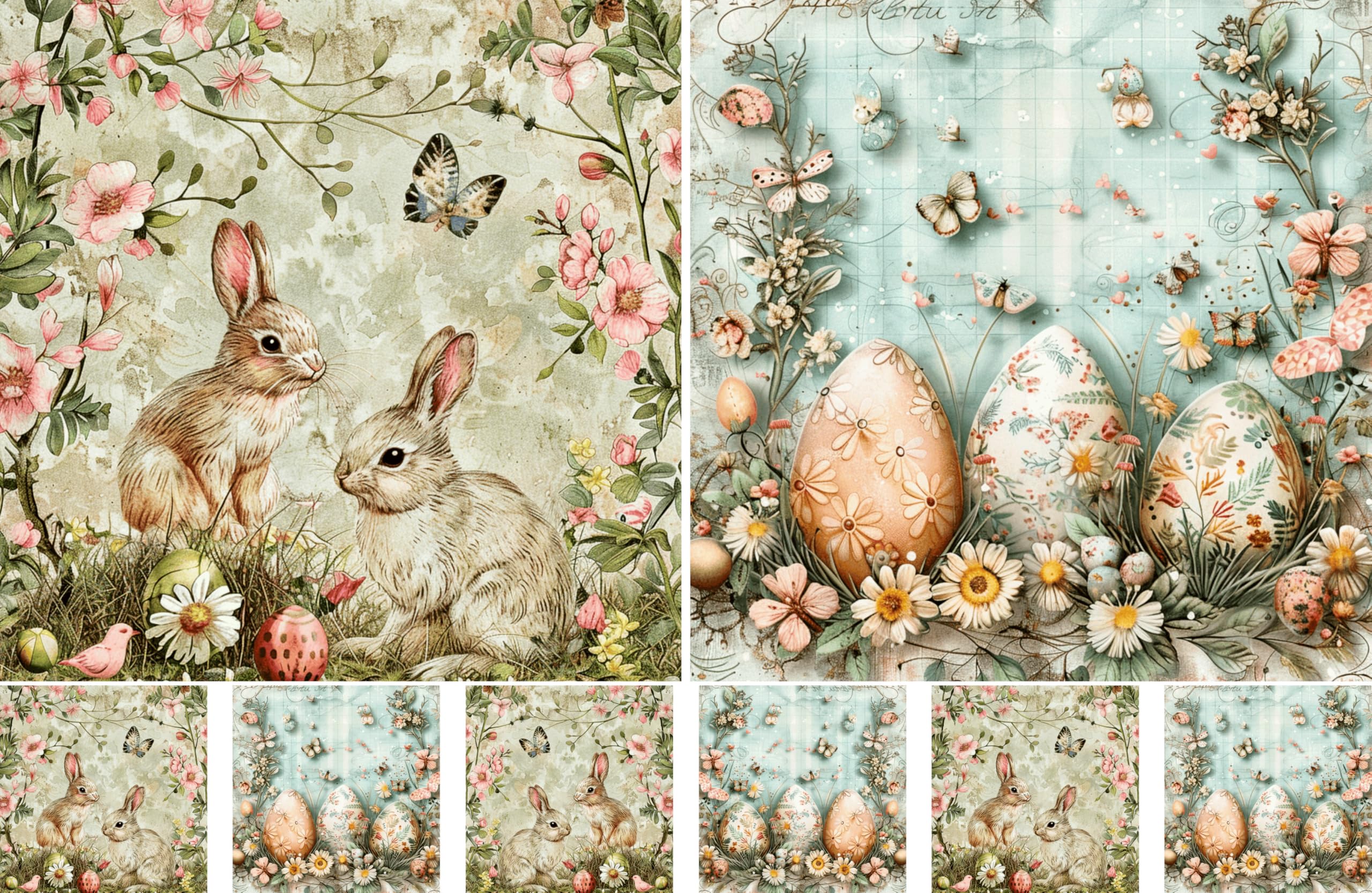 Decoupage Rice Papers - 4 Pages | 8 Unique Designs | Versatile Christmas Designs for Art Projects & Crafting by CRAFT KREATIVELY