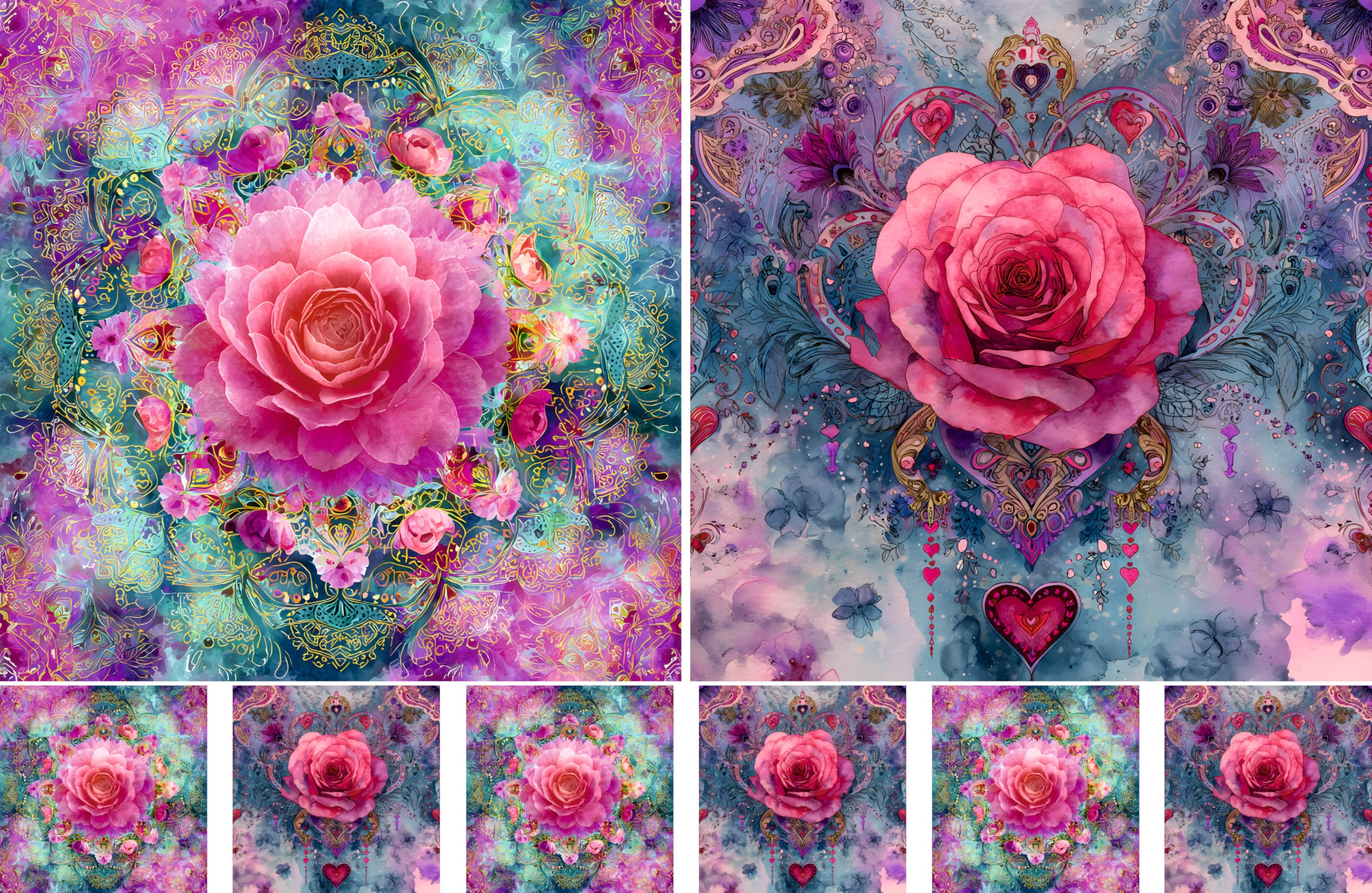 Decoupage Rice Papers - 4 Sheets | 8 Unique Designs | Versatile Christmas Designs for Art Projects & Crafting by CRAFT KREATIVELY