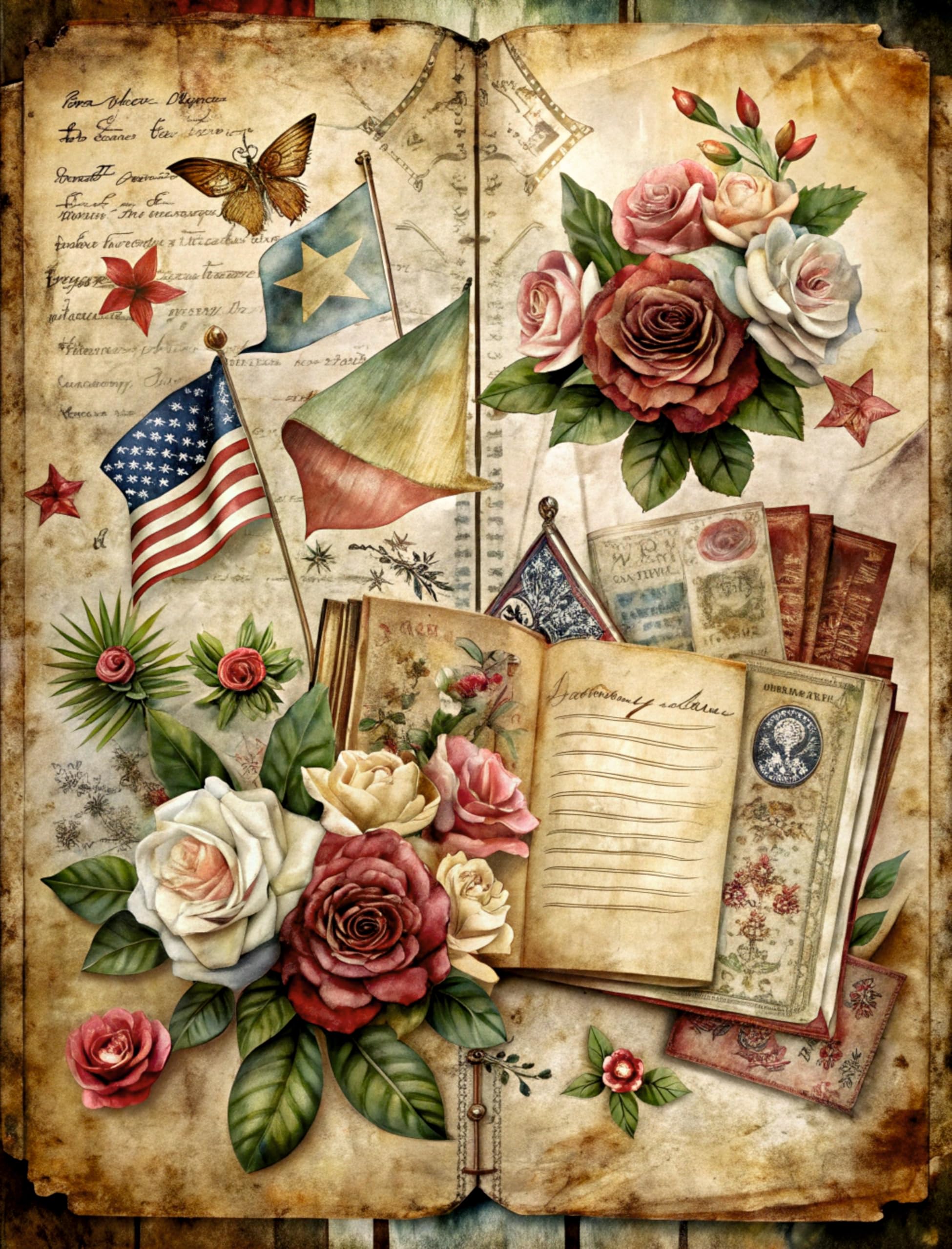 Decoupage Rice Papers - 6 Pieces | 6 Unique Designs | Versatile Decoupage Designs for Art Projects & Crafting by CRAFT KREATIVELY