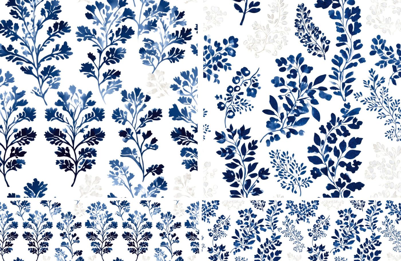 Blue Damask Decoupage Rice Papers, 8 x 11.5 inch (A4) - 4 Sheets | 16 Pieces | 8 Unique Designs | Versatile Christmas Designs for Art Projects & Crafting by CRAFT KREATIVELY