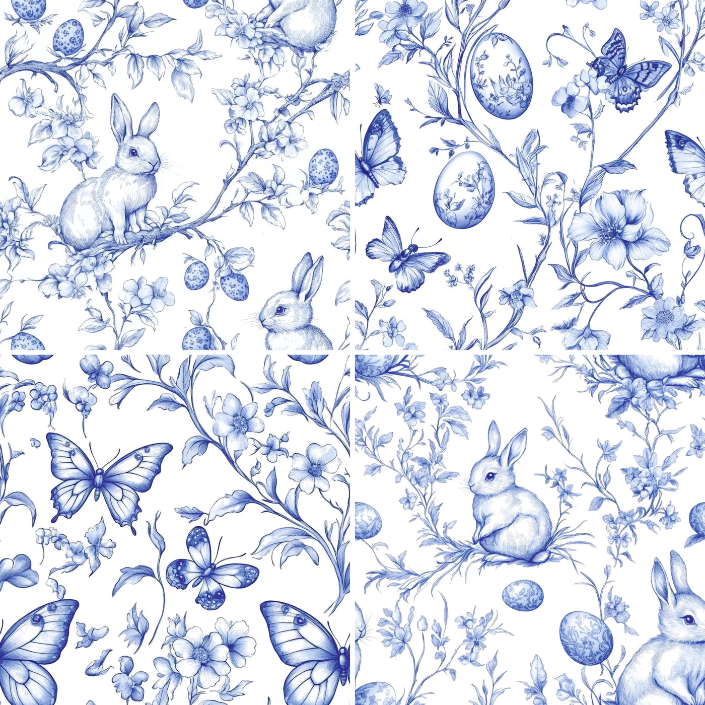 Decoupage Rice Paper (2 pc) - 8x Decoupage Toile de Jouy Designs for Collage, Card Making & Crafts, Decoupage by CRAFT KREATIVELY