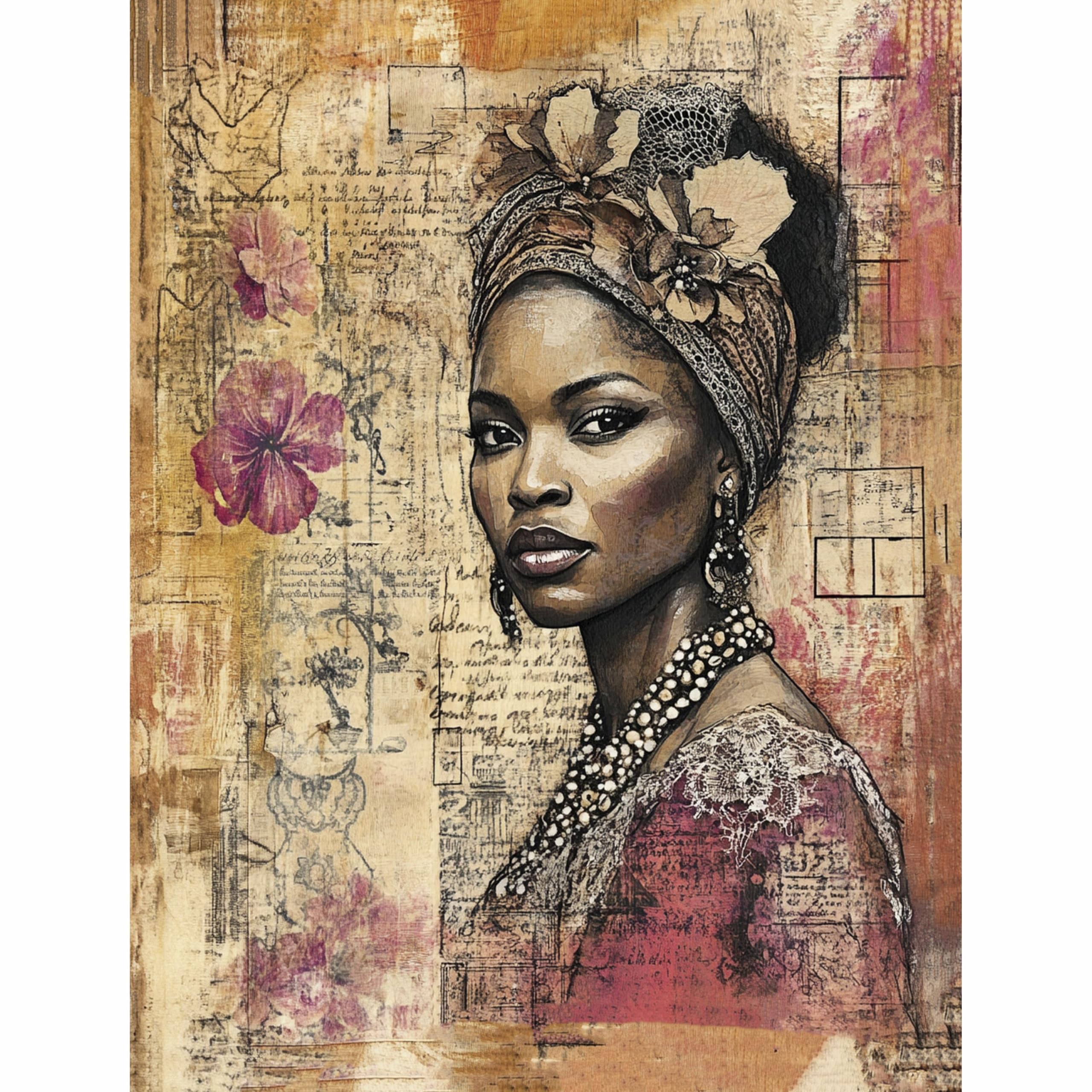 Decoupage Rice Paper, 20 x 26.5cm (6 Sheets) – 6x Decoupage Beauty Papers for Collage, Mixed Media, Card Making & Crafts, Decoupage by CRAFT KREATIVELY