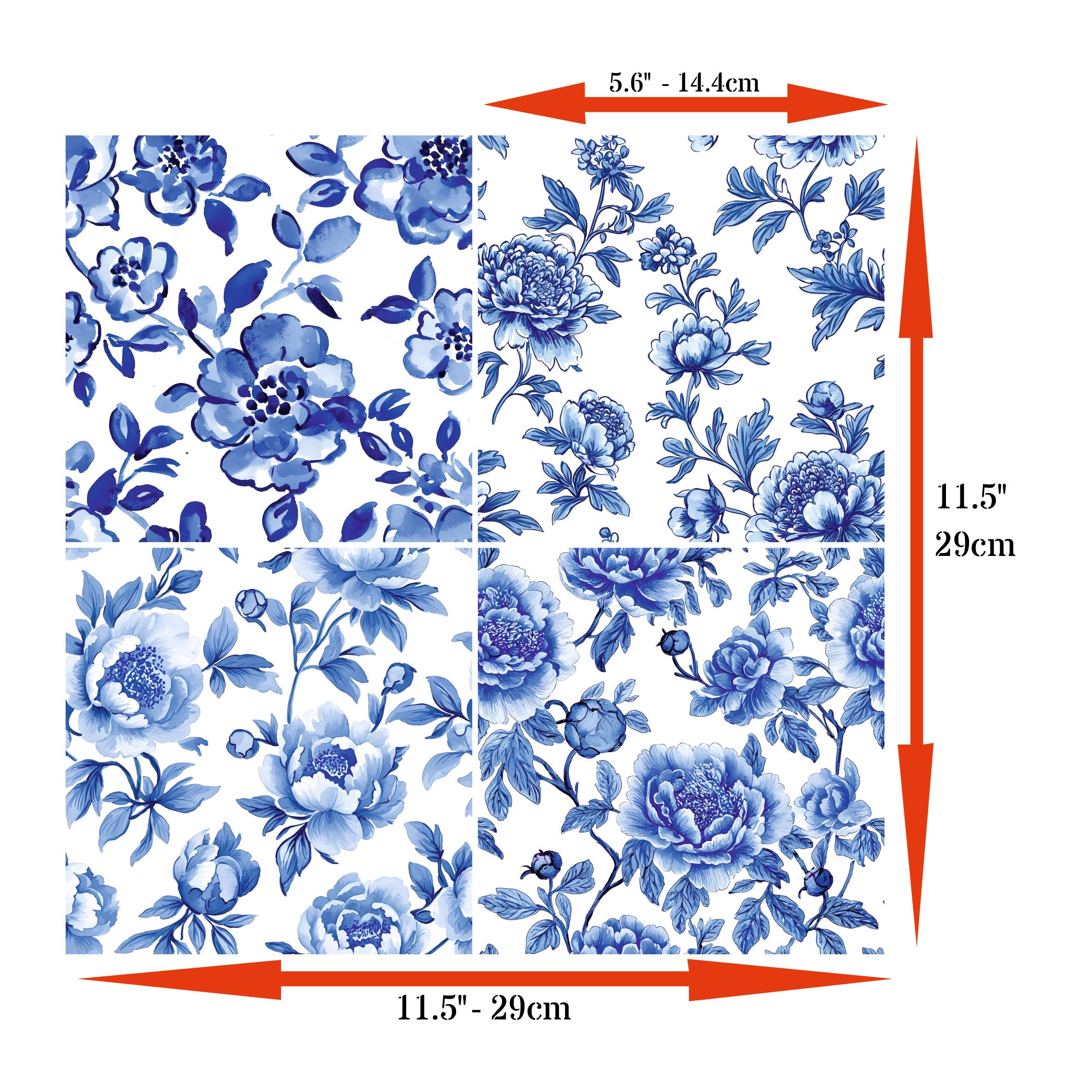 Decoupage Rice Paper (2 pc) - 8x Decoupage Toile de Jouy Designs for Collage, Card Making & Crafts, Decoupage by CRAFT KREATIVELY