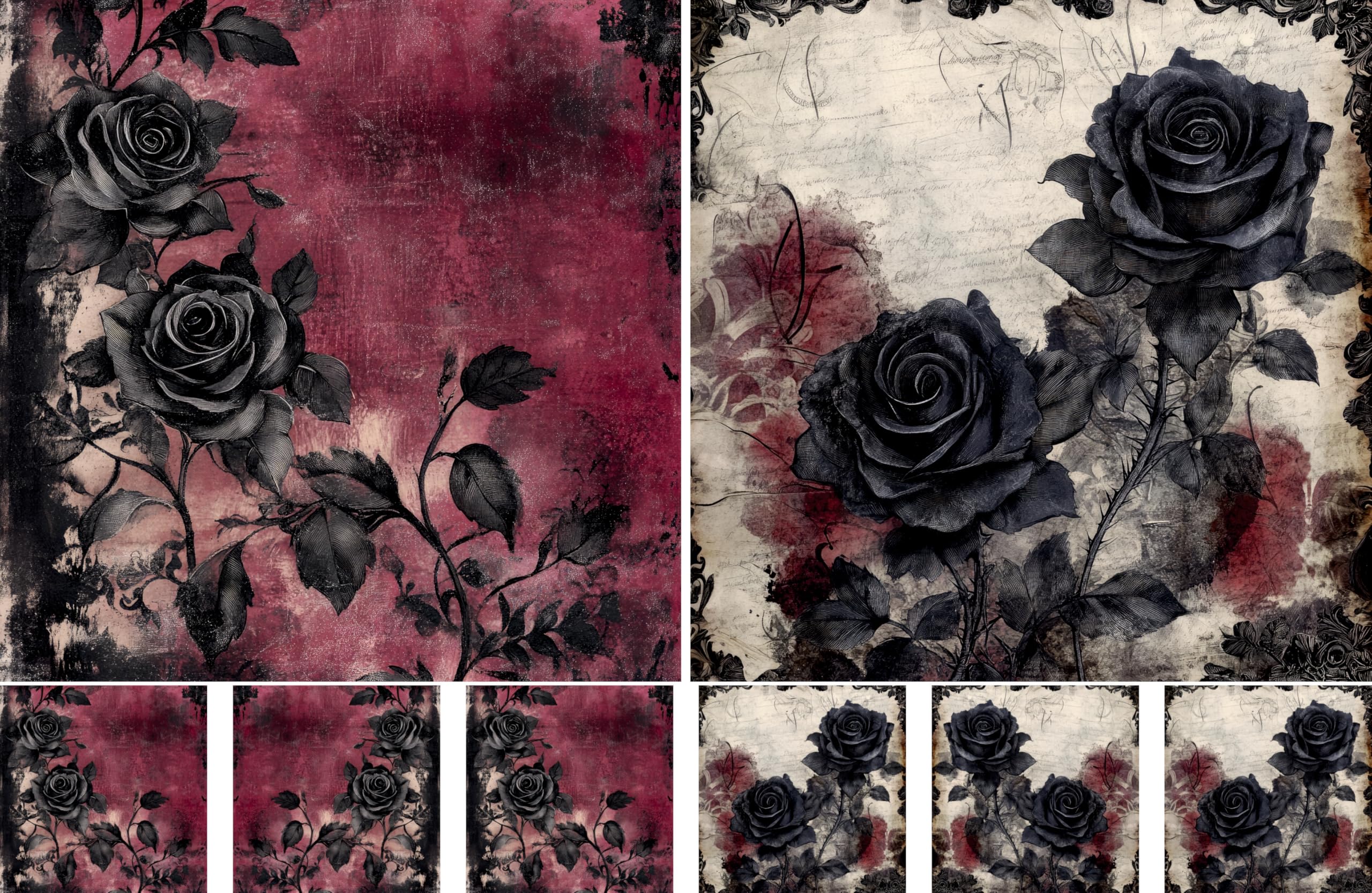Decoupage Rice Papers - 4 Sheets | 8 Unique Designs | Versatile Christmas Designs for Art Projects & Crafting by CRAFT KREATIVELY
