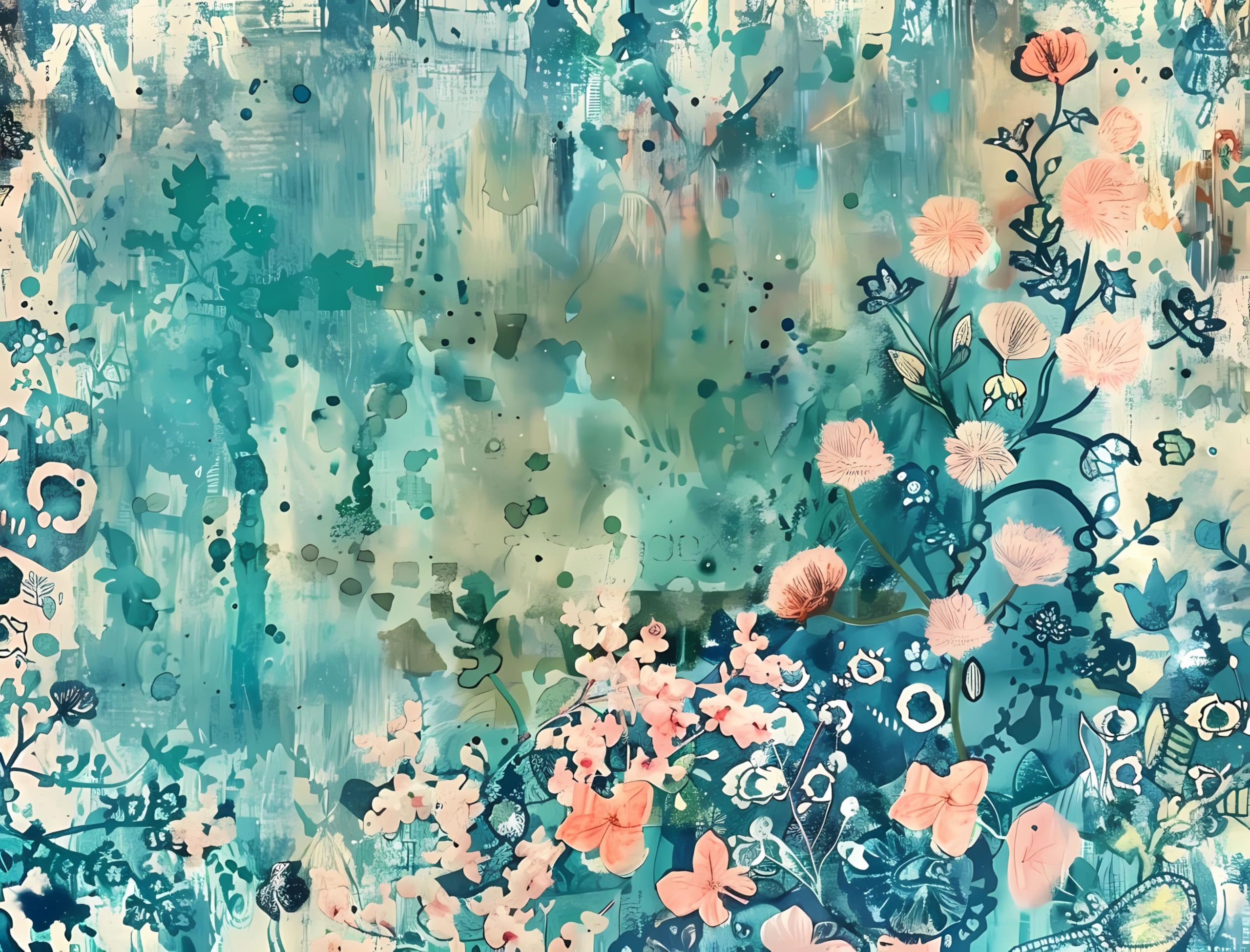 Abstract Flora Rice Papers – Decoupage Paper 6x Designs for Collage, Mixed Media, Card Making & Crafts, Decoupage by CRAFT KREATIVELY