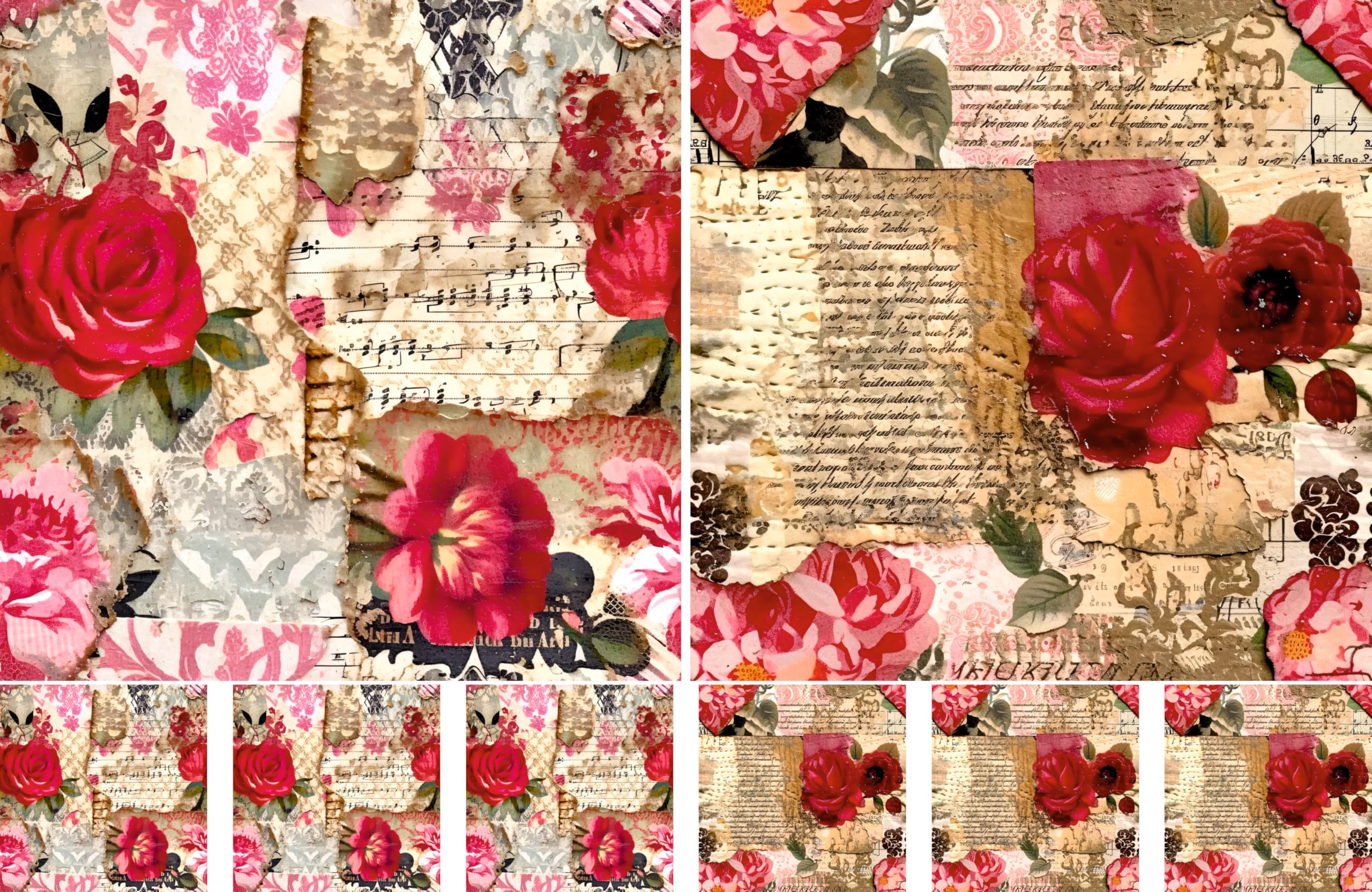 Decoupage Rice Papers - 4 Sheets | 8 Unique Designs | Versatile Christmas Designs for Art Projects & Crafting by CRAFT KREATIVELY