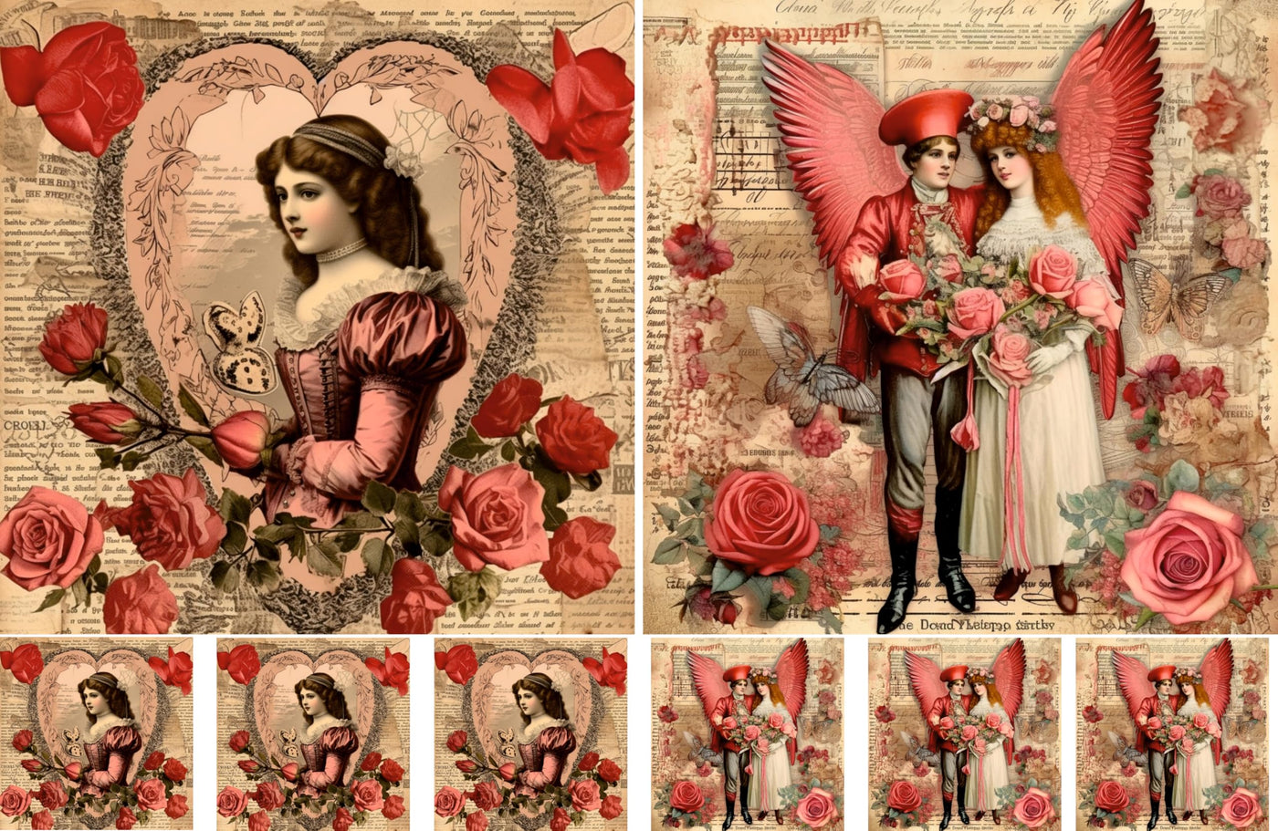 Decoupage Rice Papers - 4 Sheets | 8 Unique Designs | Versatile Christmas Designs for Art Projects & Crafting by CRAFT KREATIVELY