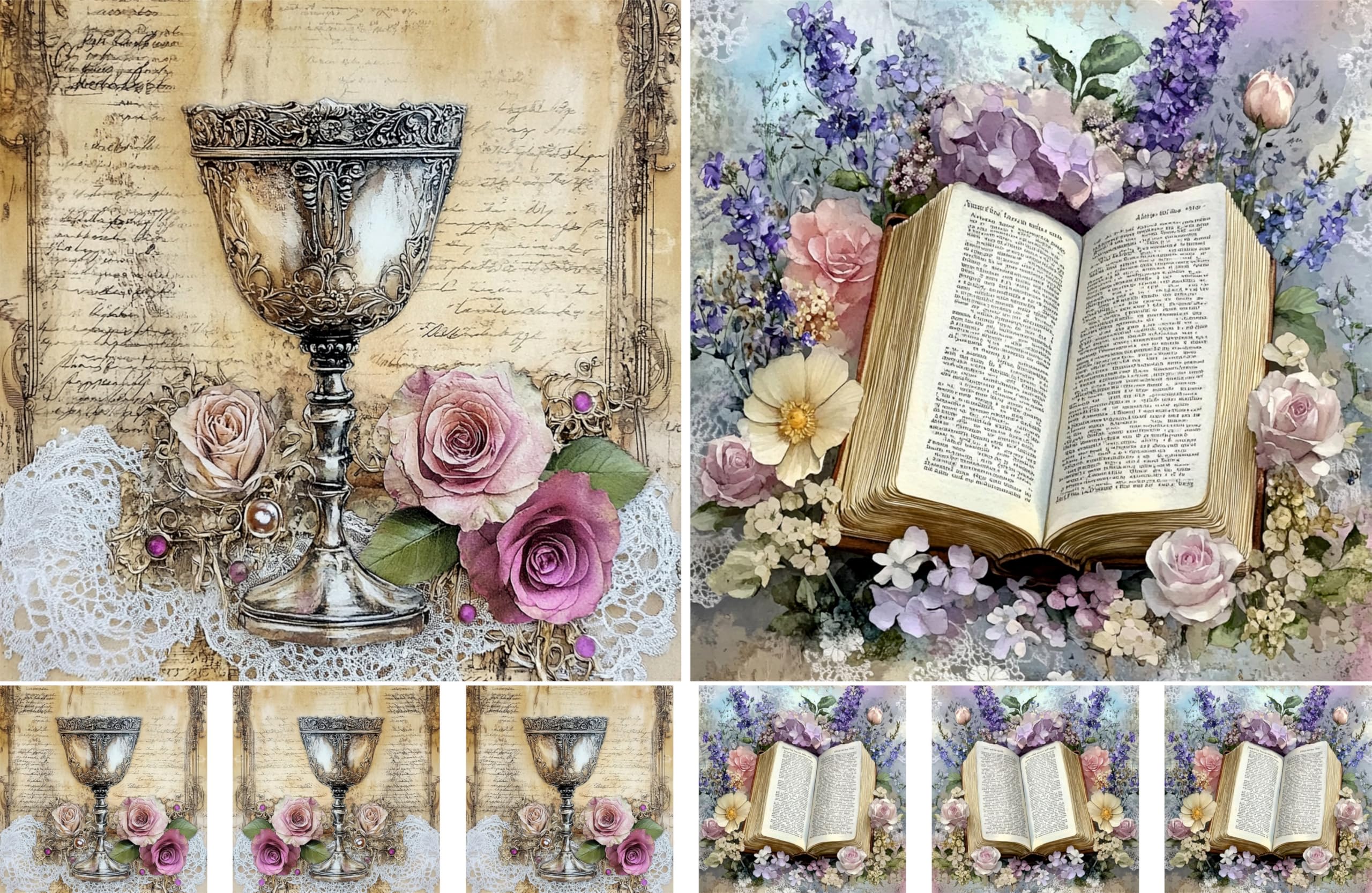 Christian Rice Papers – Decoupage Paper Design for Furniture, Mixed Media, Cards & Crafts, Decoupage by CRAFT KREATIVELY