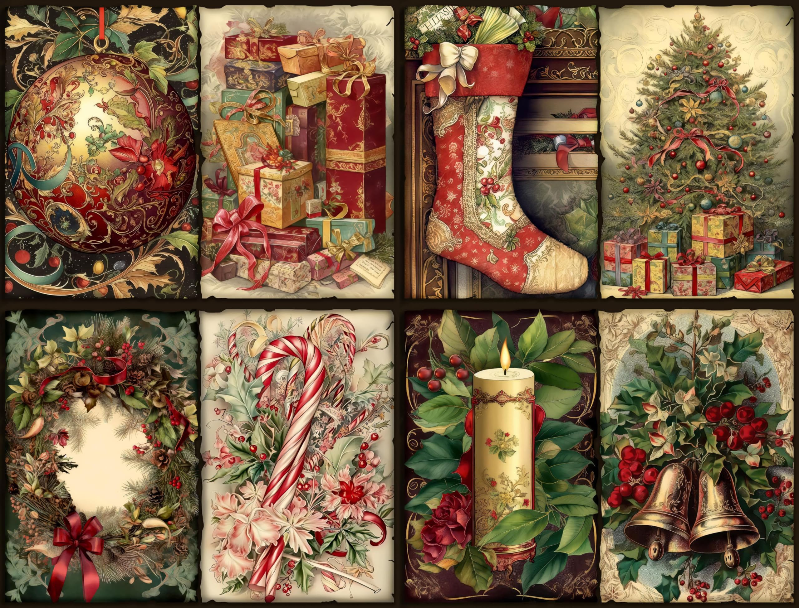 Decoupage Rice Papers - 6 Pieces | 6 Unique Designs | Versatile Decoupage Designs for Art Projects & Crafting by CRAFT KREATIVELY