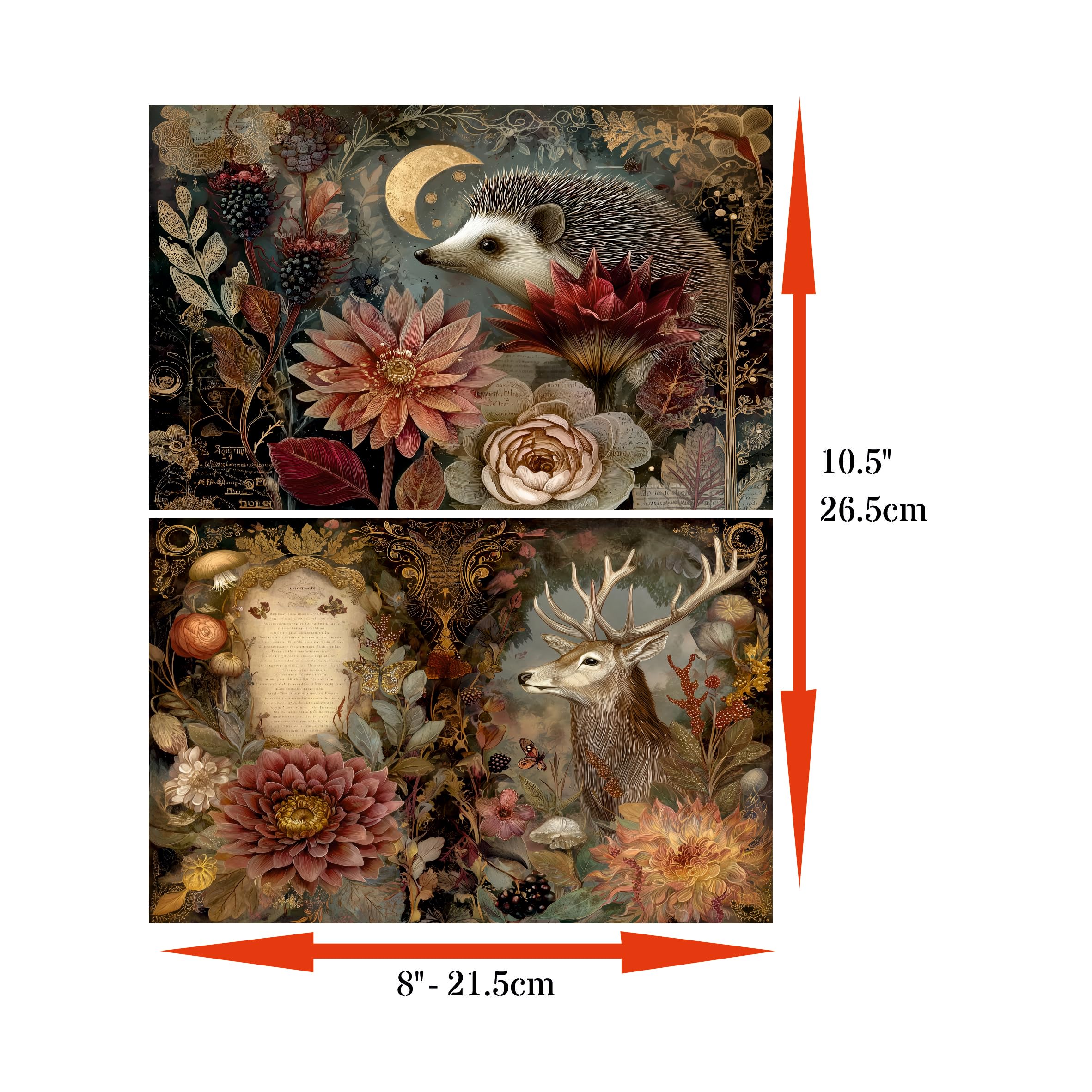 Decoupage Rice Papers - 6 Pieces | 6 Unique Designs | Versatile Decoupage Designs for Art Projects & Crafting by CRAFT KREATIVELY