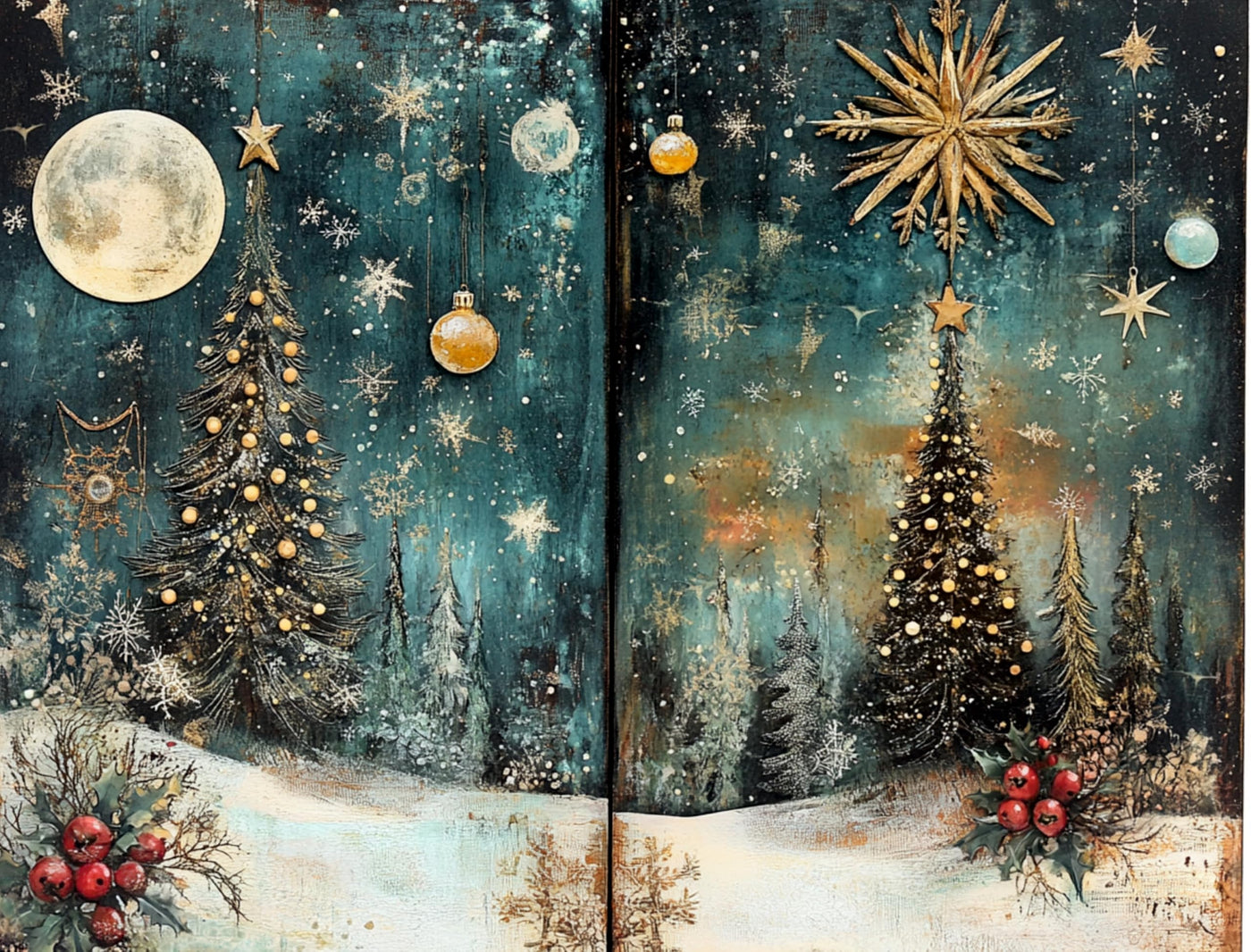 Decoupage Rice Papers - 6 Sheets | 6 Unique Designs | Versatile Christmas Designs for Art Projects & Crafting by CRAFT KREATIVELY