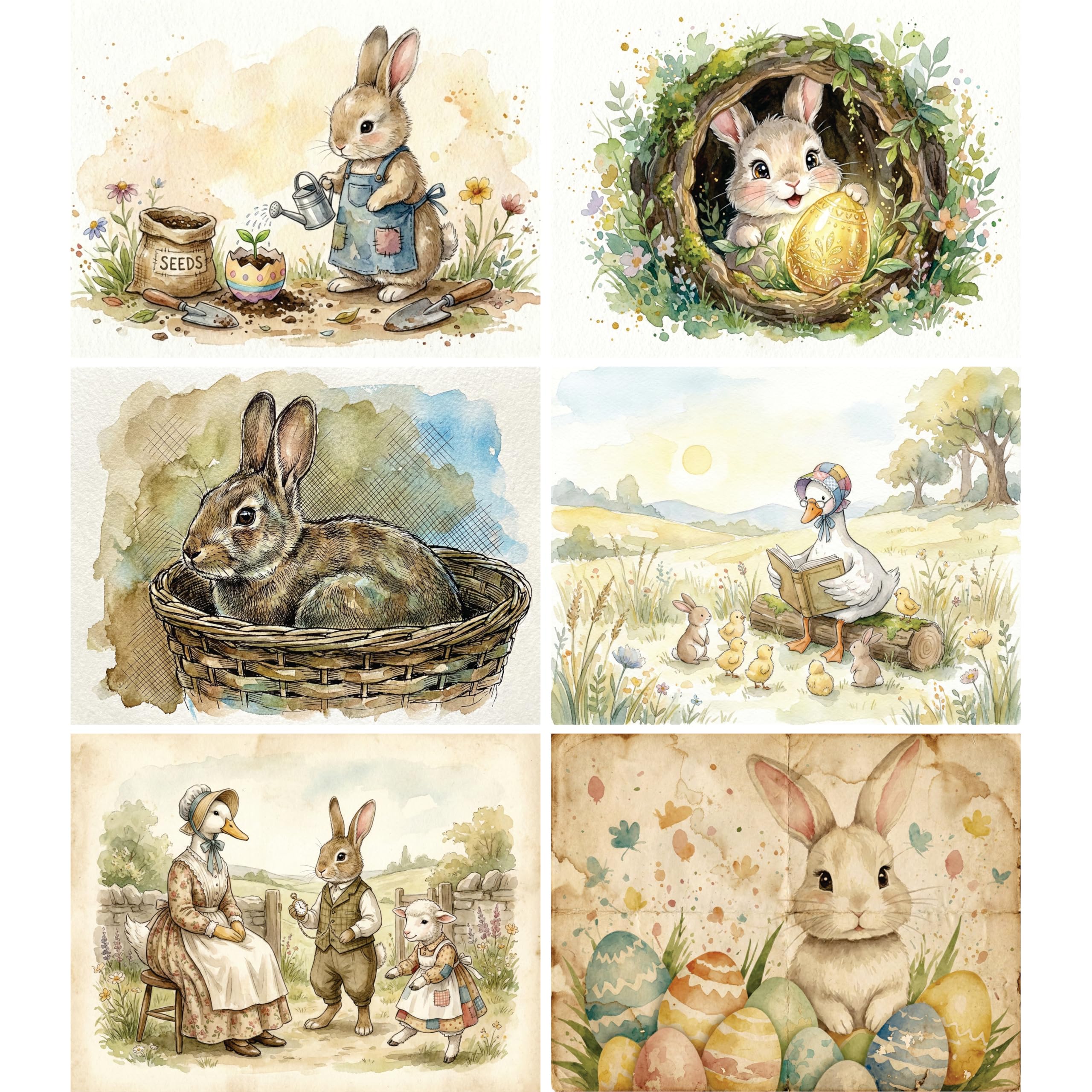Decoupage Rice Papers - 6 Pieces | 6 Unique Designs | Versatile Decoupage Designs for Art Projects & Crafting by CRAFT KREATIVELY