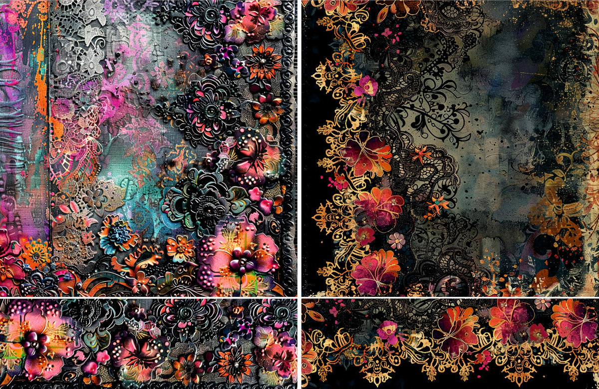 Square Rice Papers – Decoupage Paper Design for Furniture, Mixed Media, Cards & Crafts, Decoupage by CRAFT KREATIVELY