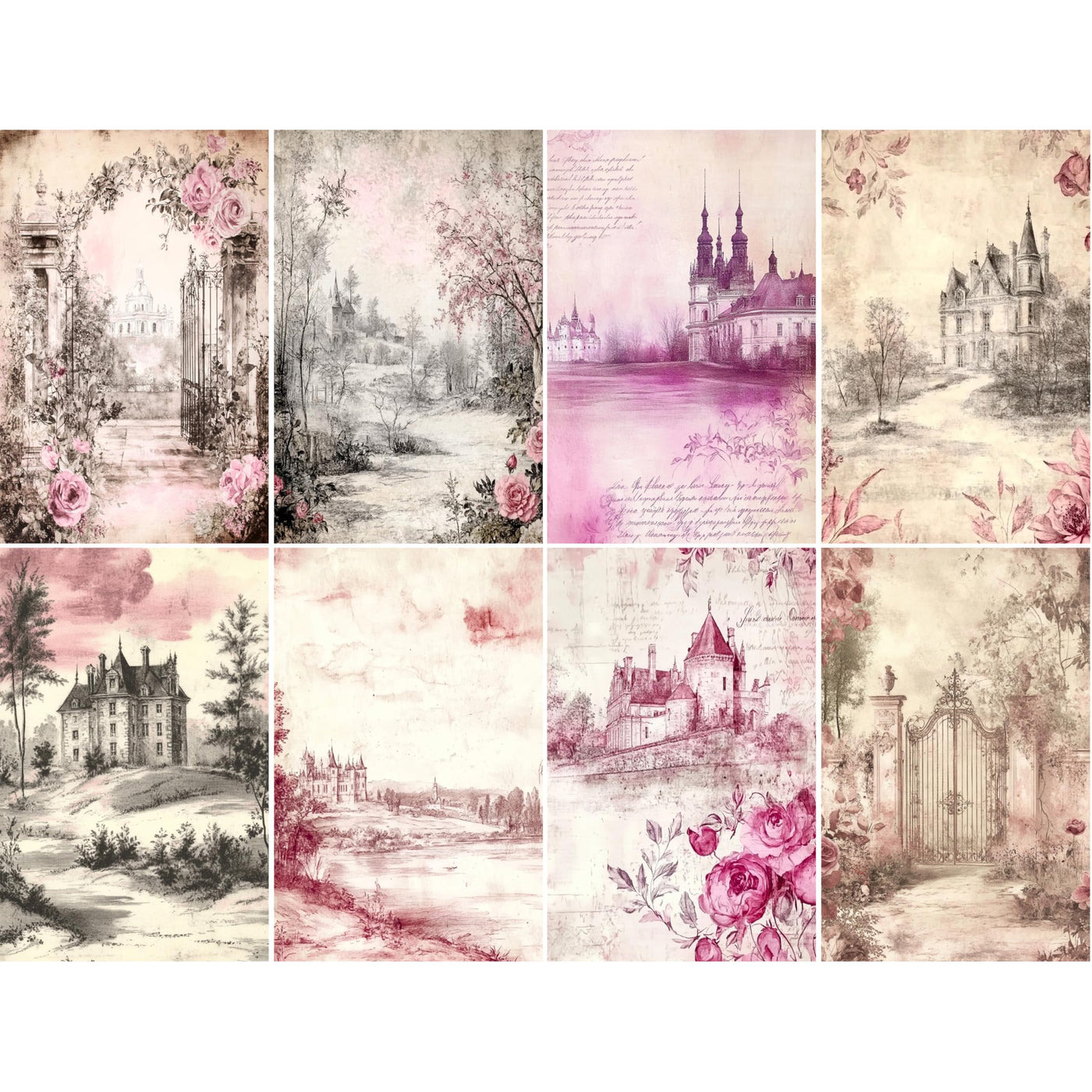 Decoupage Rice Paper, 20 x 26.5cm (6 Sheets) – 6x Decoupage Papers for Collage, Mixed Media, Card Making & Crafts, Decoupage by CRAFT KREATIVELY