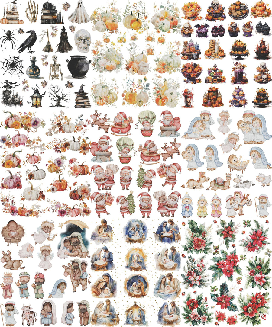 Holiday Rice Paper - for Decoupage Scrapbook Cards Craft