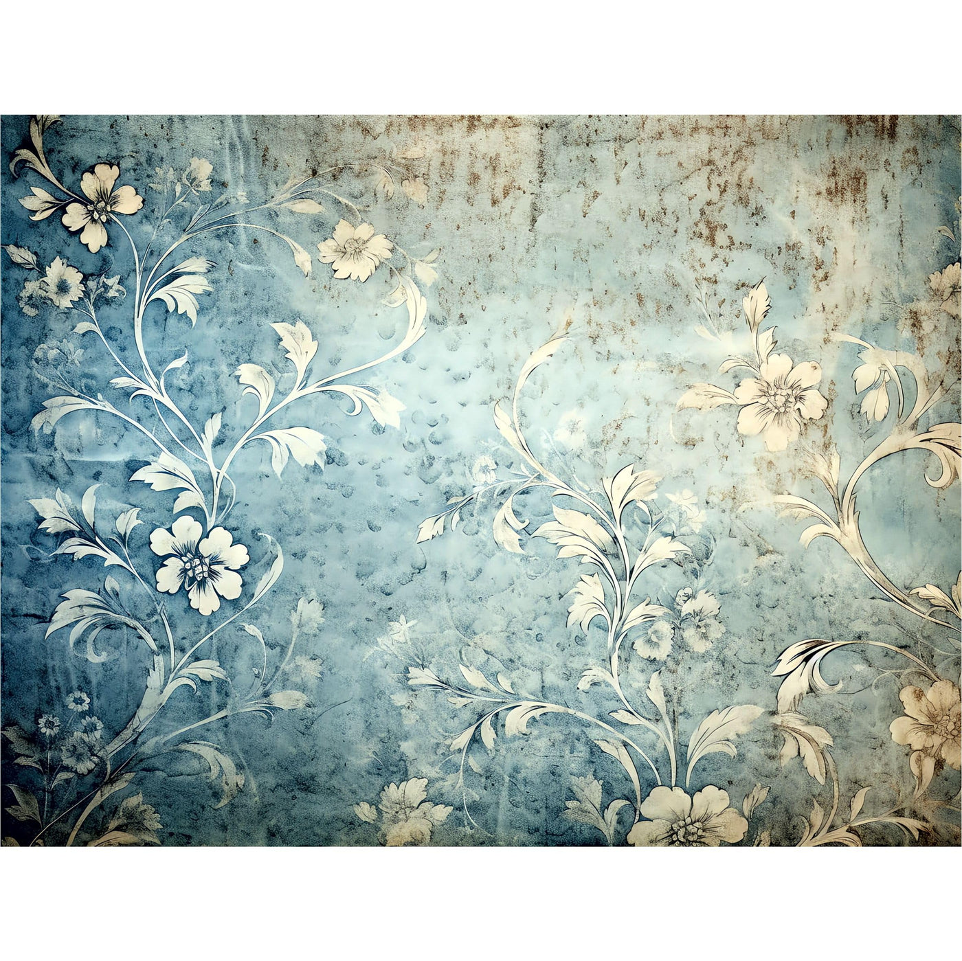 Blue Damask Rice Paper, 20 x 26,6cm (6pc) - 6 Designs for Scrapbooking Cards Crafts, Decoupage by CRAFT KREATIVELY