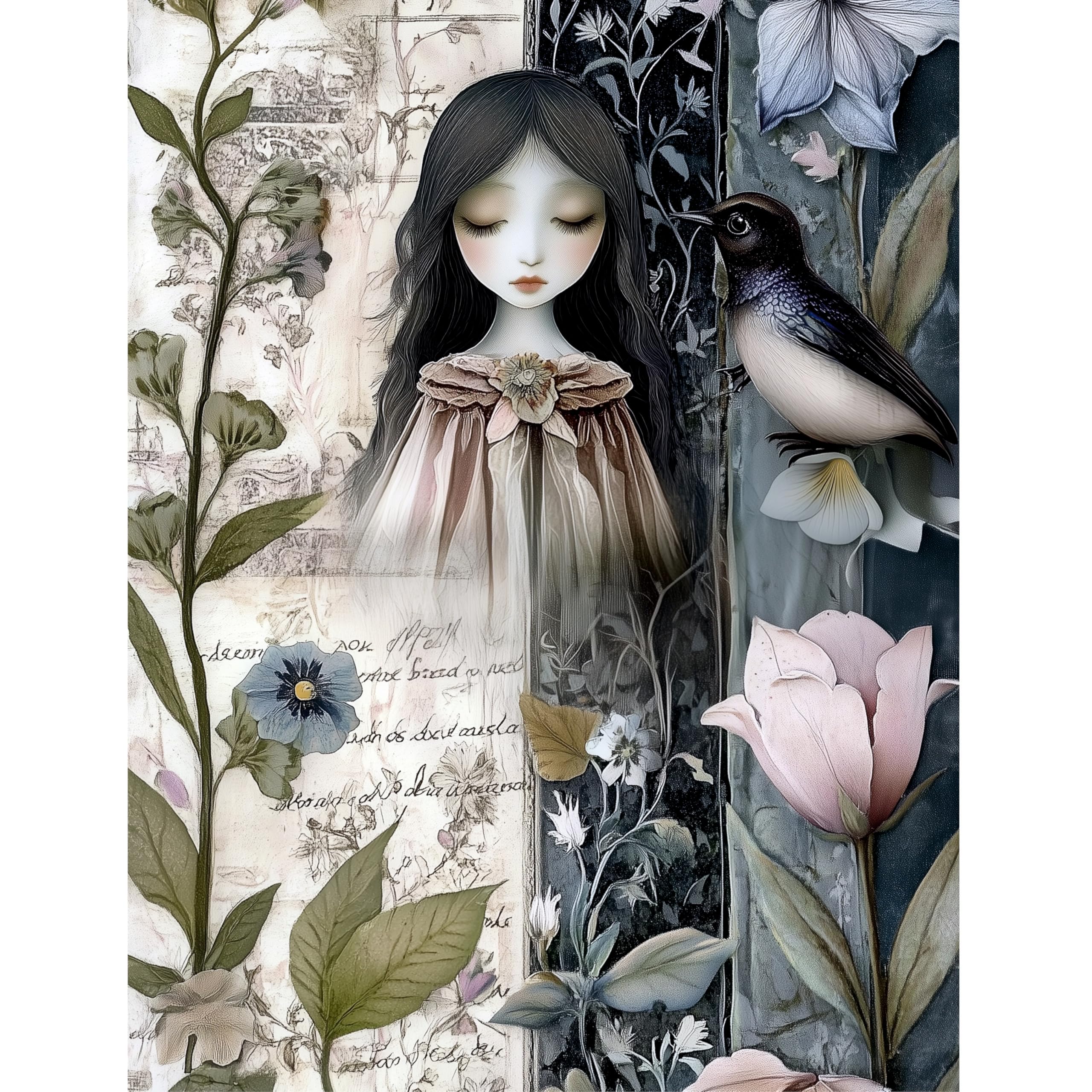 Botanical Rice Papers – Decoupage Paper Design for Furniture, Mixed Media, Cards & Crafts, Decoupage by CRAFT KREATIVELY