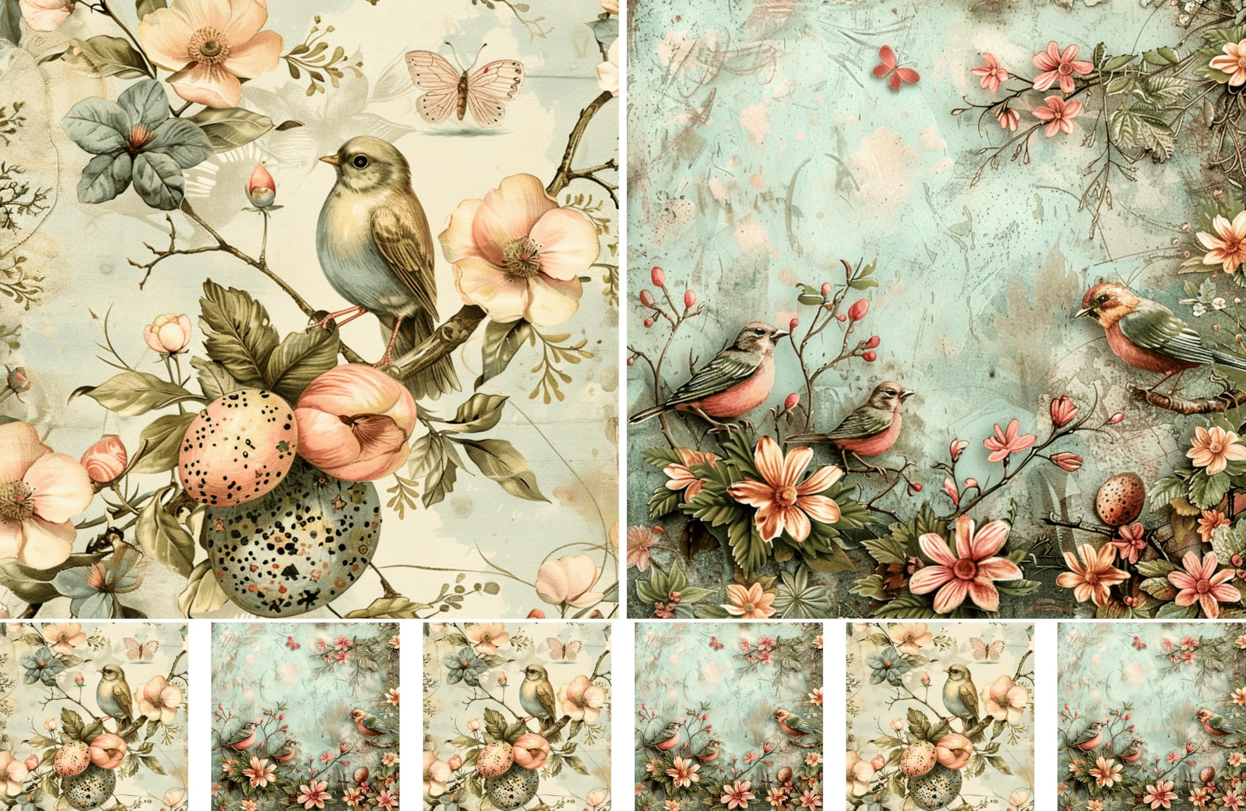 Decoupage Rice Papers - 4 Pages | 8 Unique Designs | Versatile Christmas Designs for Art Projects & Crafting by CRAFT KREATIVELY
