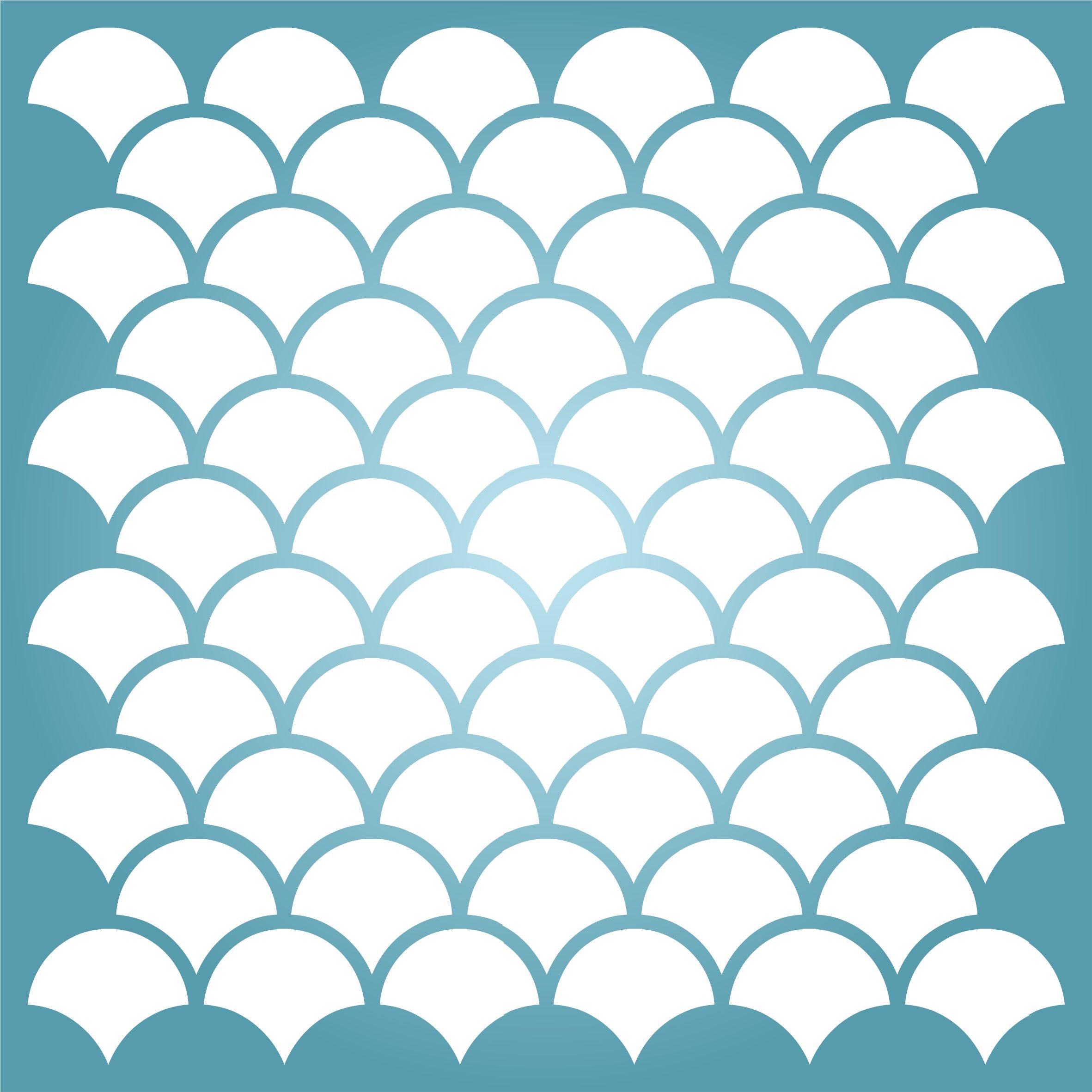 Fish Scale Trellis Stencil - Mermaid Fish Scales Template Alloverpaper