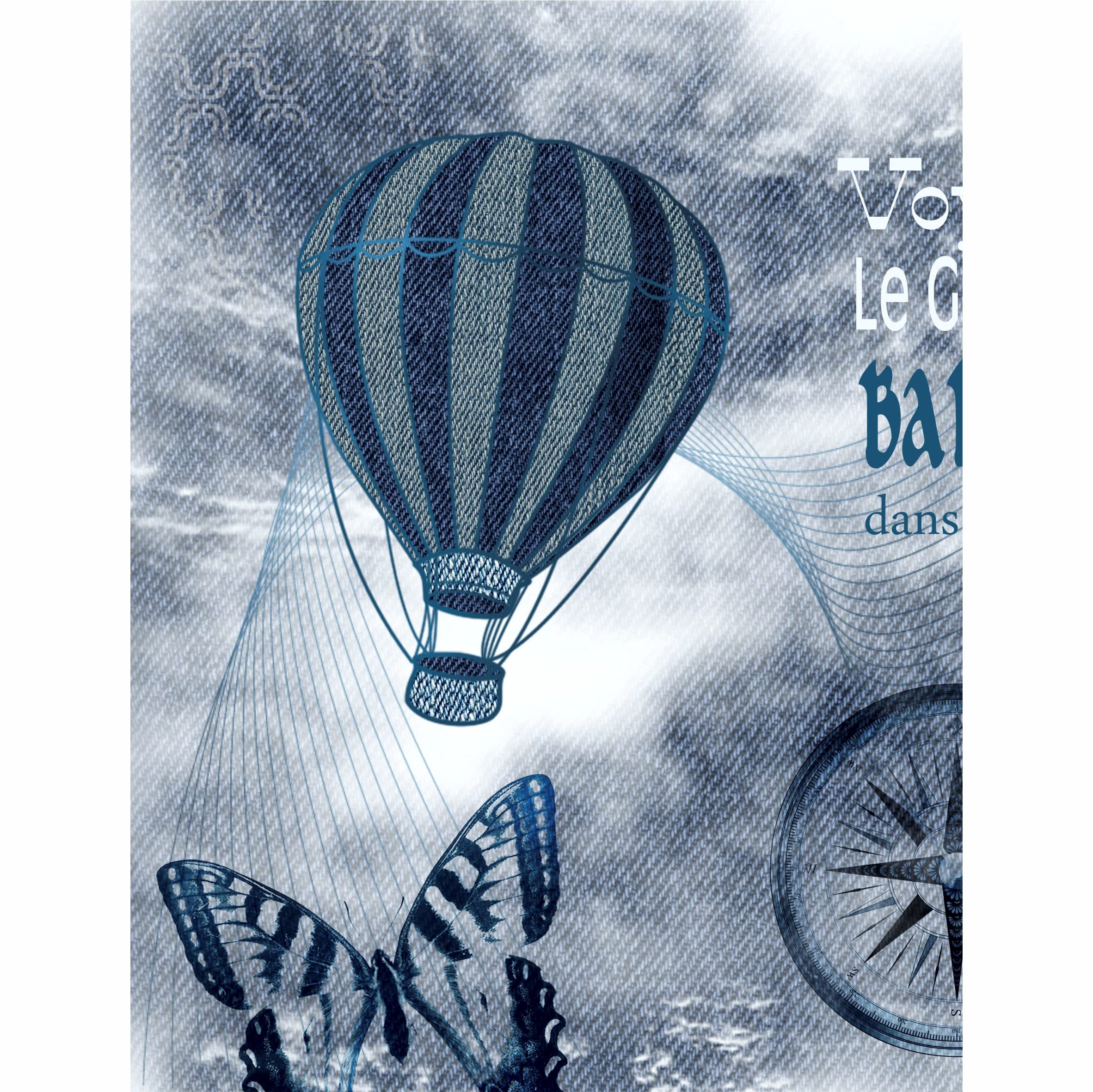 Denim Steampunk Mulberry Rice Paper, 20.5 x 26.5cm - 6 x Different Printed Mulberry Paper Images 30gsm Visible Fibres for Decoupage Crafts Mixed Media Collage Art