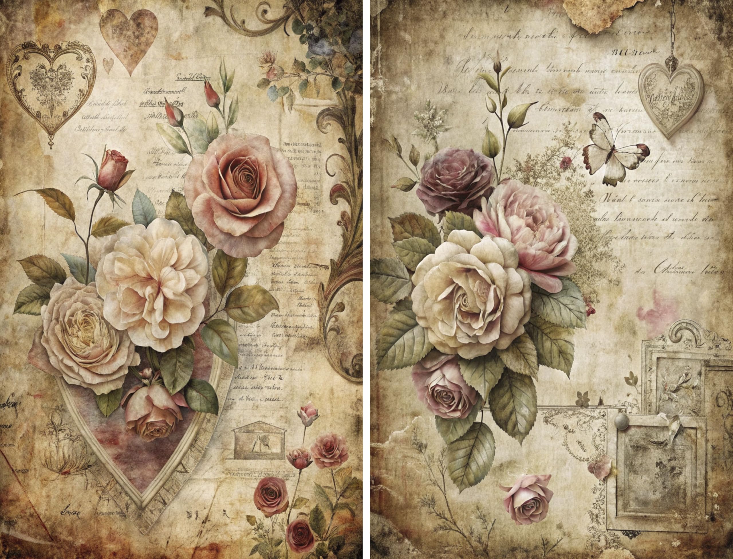 Decoupage Rice Papers - 6 Pieces | 6 Unique Designs | Versatile Decoupage Designs for Art Projects & Crafting by CRAFT KREATIVELY